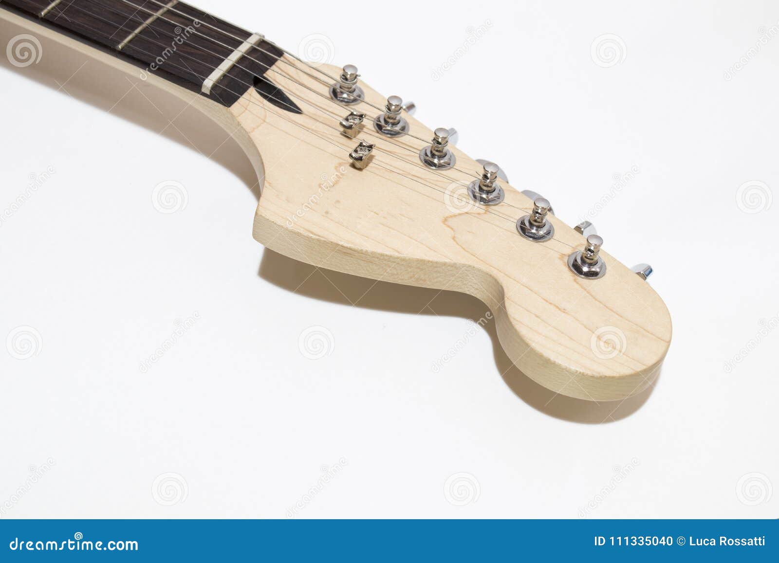 Electric Guitar Composition in a White Background Stock Photo Image