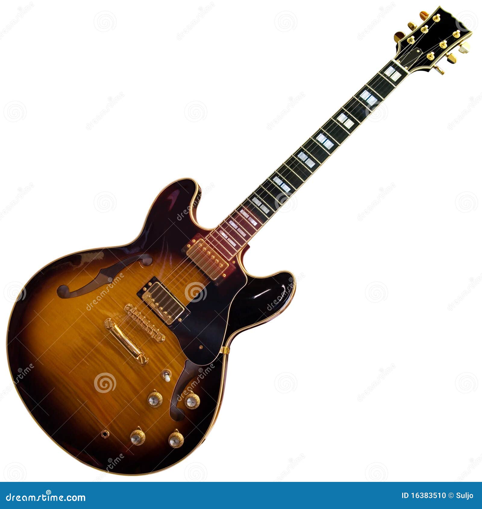 Electric Guitar Cutout Stock Photo - Image: 16383510