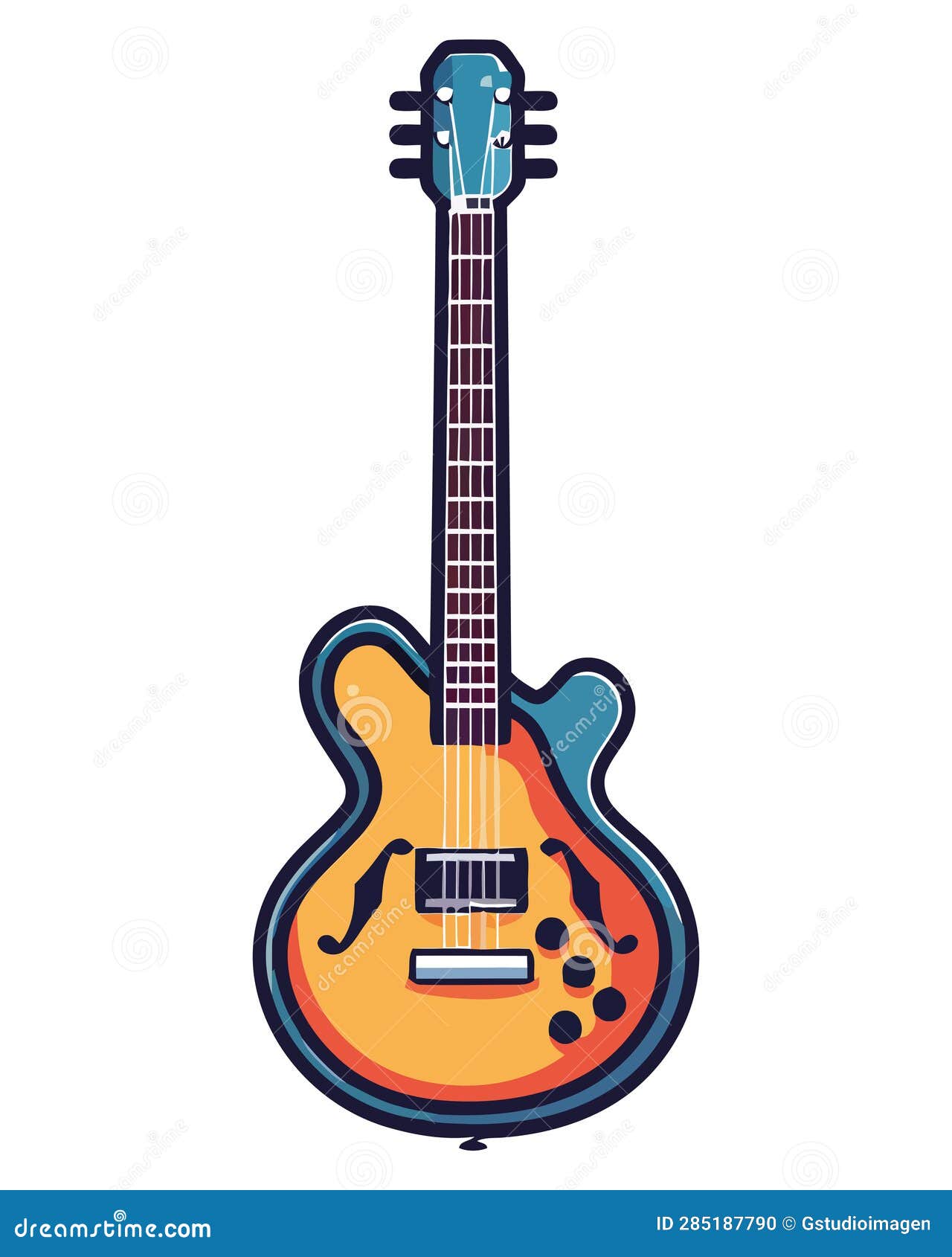 Electric guitar design stock vector. Illustration of electric 285187790