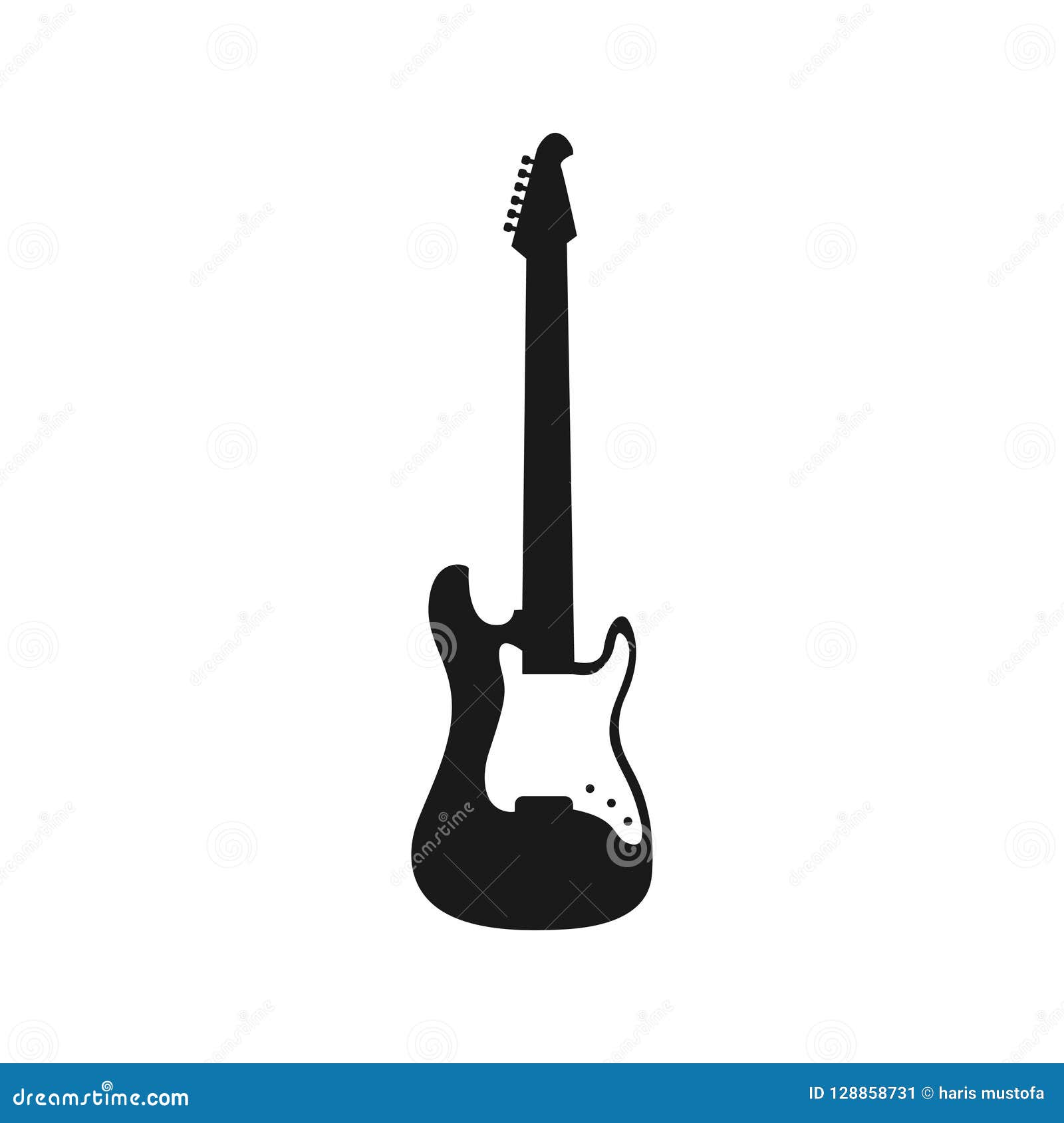 Electric Guitar Graphic Design Element Vector Illustration Stock Vector