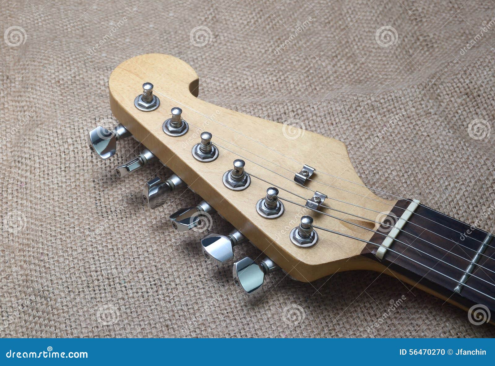 Electric guitar head stock photo. Image of pick, background 56470270