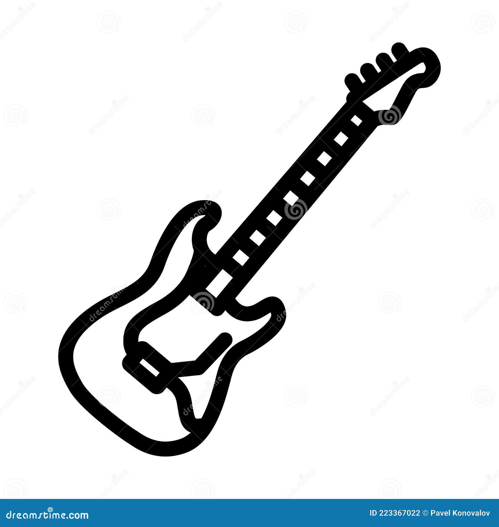 Electric Guitar Icon stock vector. Illustration of graphic 223367022