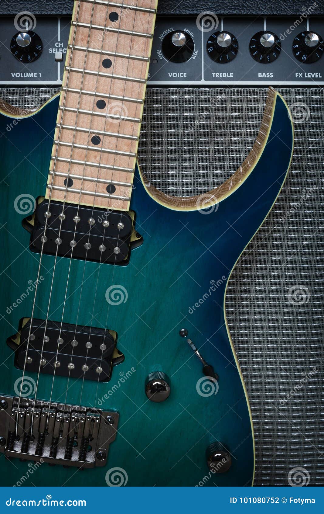 Electric Guitar With Amplifier Stock Photo Image 101080752