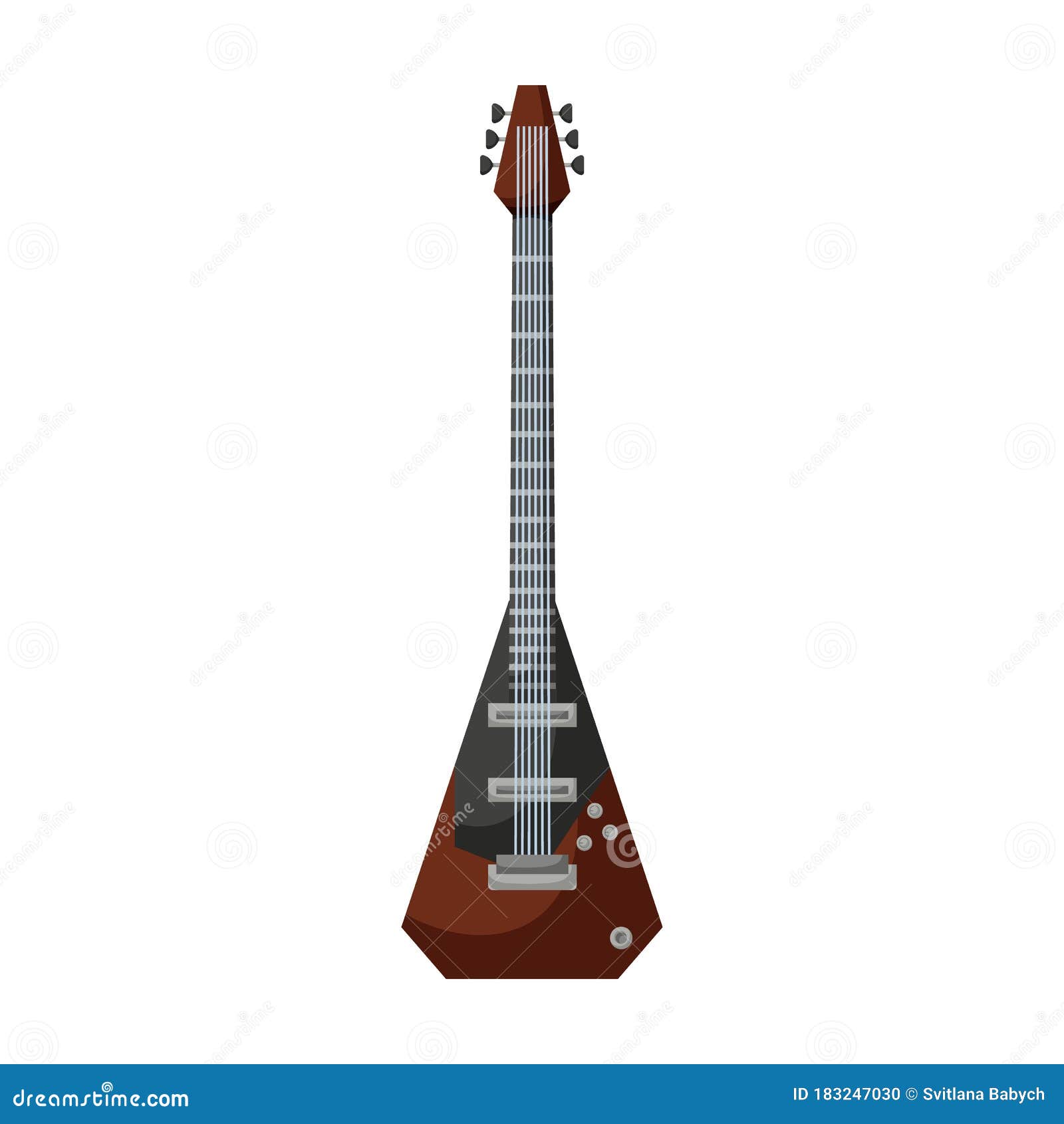 Electric Guitar Vector Icon.Cartoon Vector Icon Isolated On White