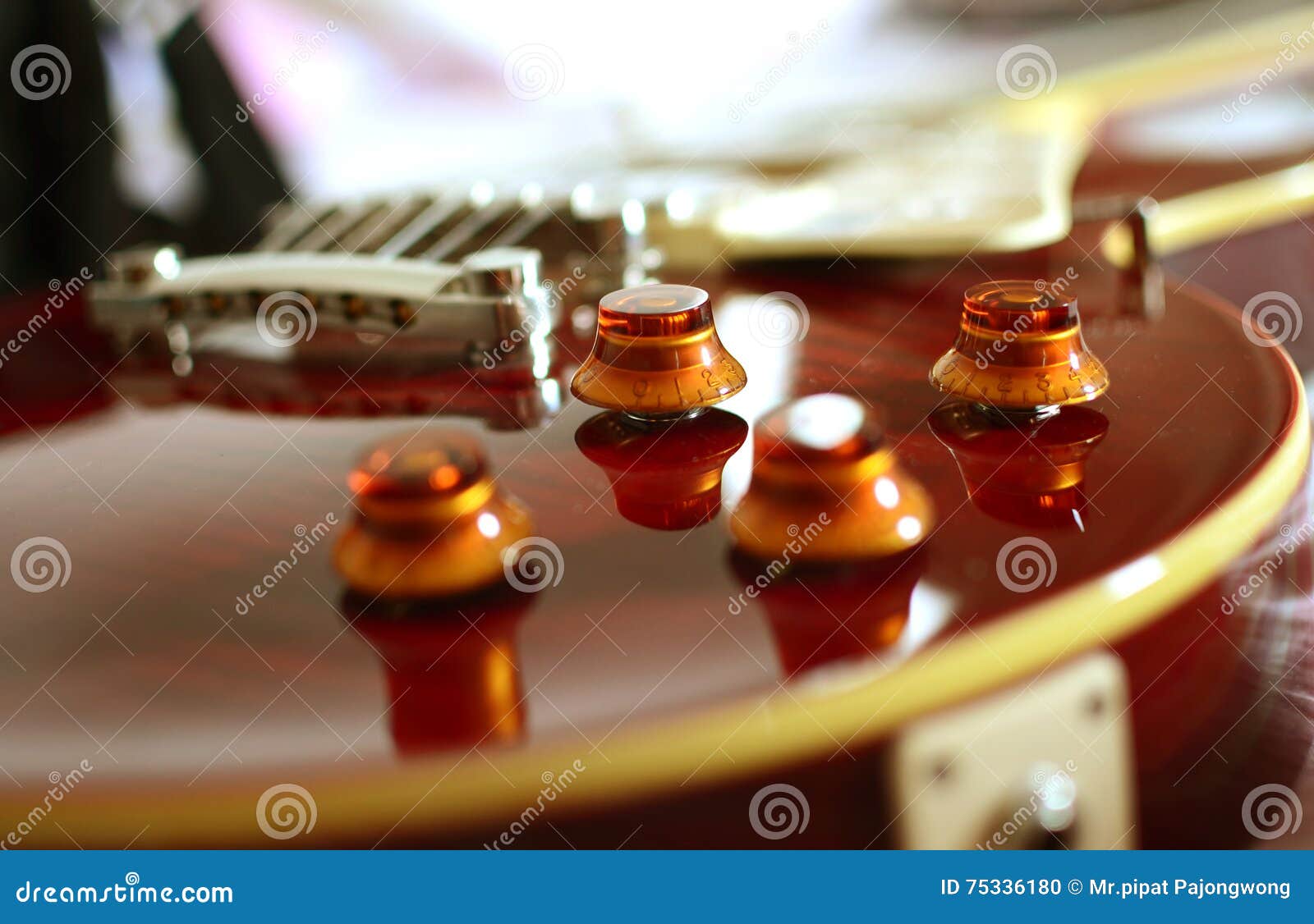Electric guitar volume stock photo. Image of electric 75336180