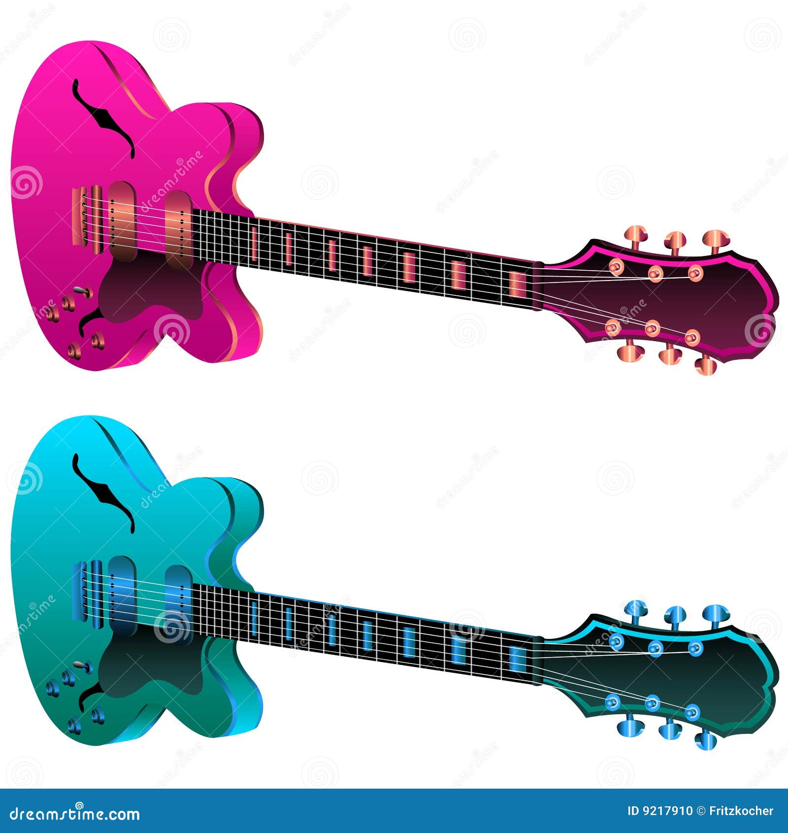 Electric Guitars Illustration Stock Illustration Illustration of