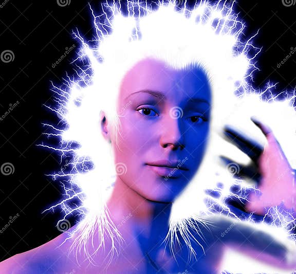 Electric hair stock illustration. Illustration of alien 2204761