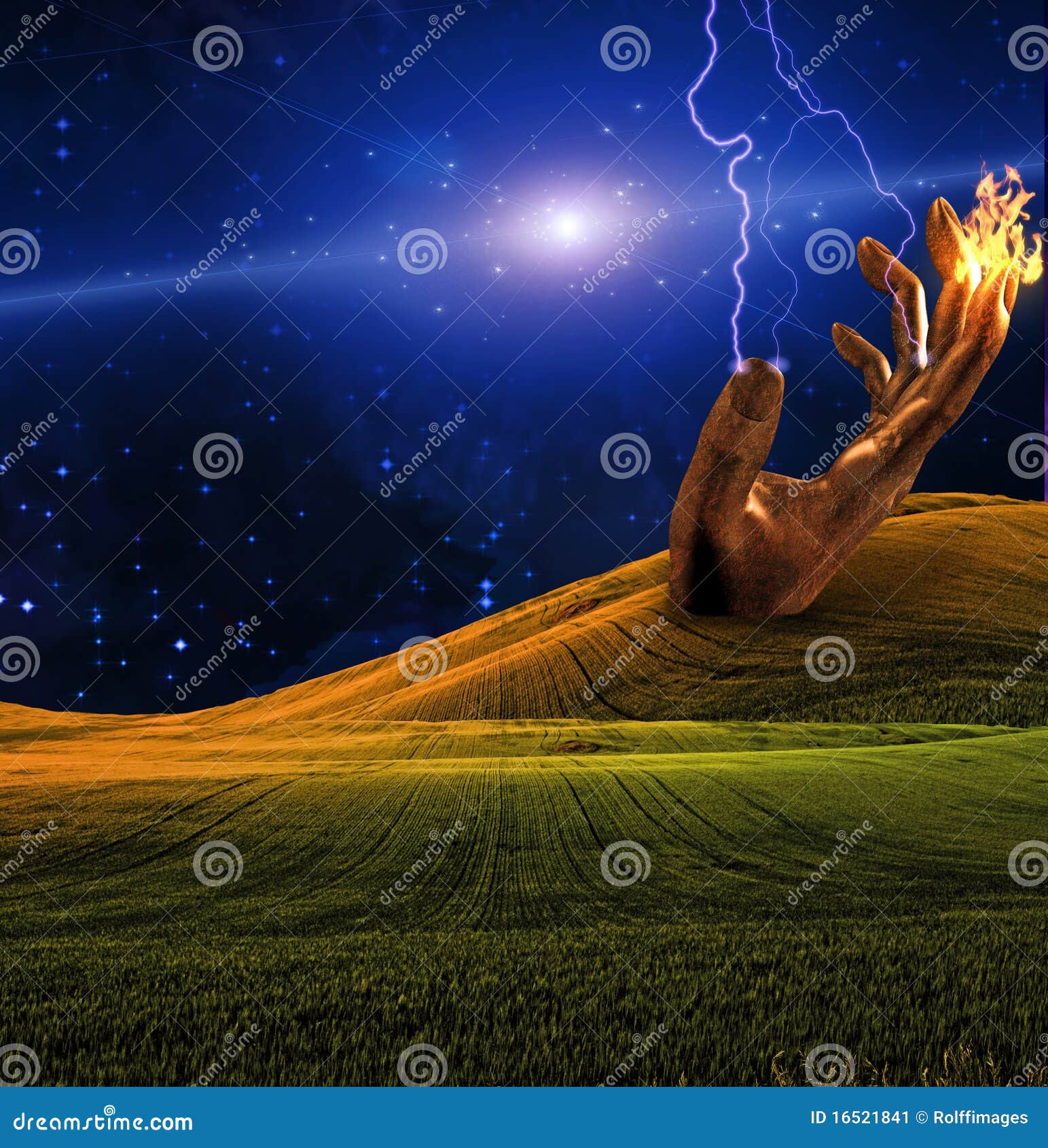 Electric hand stock illustration. Illustration of beautiful 16521841