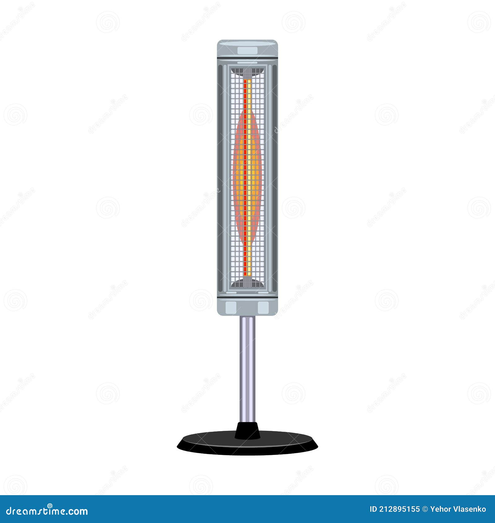 Electric Heater Vector Icon.Cartoon Vector Icon Isolated on White