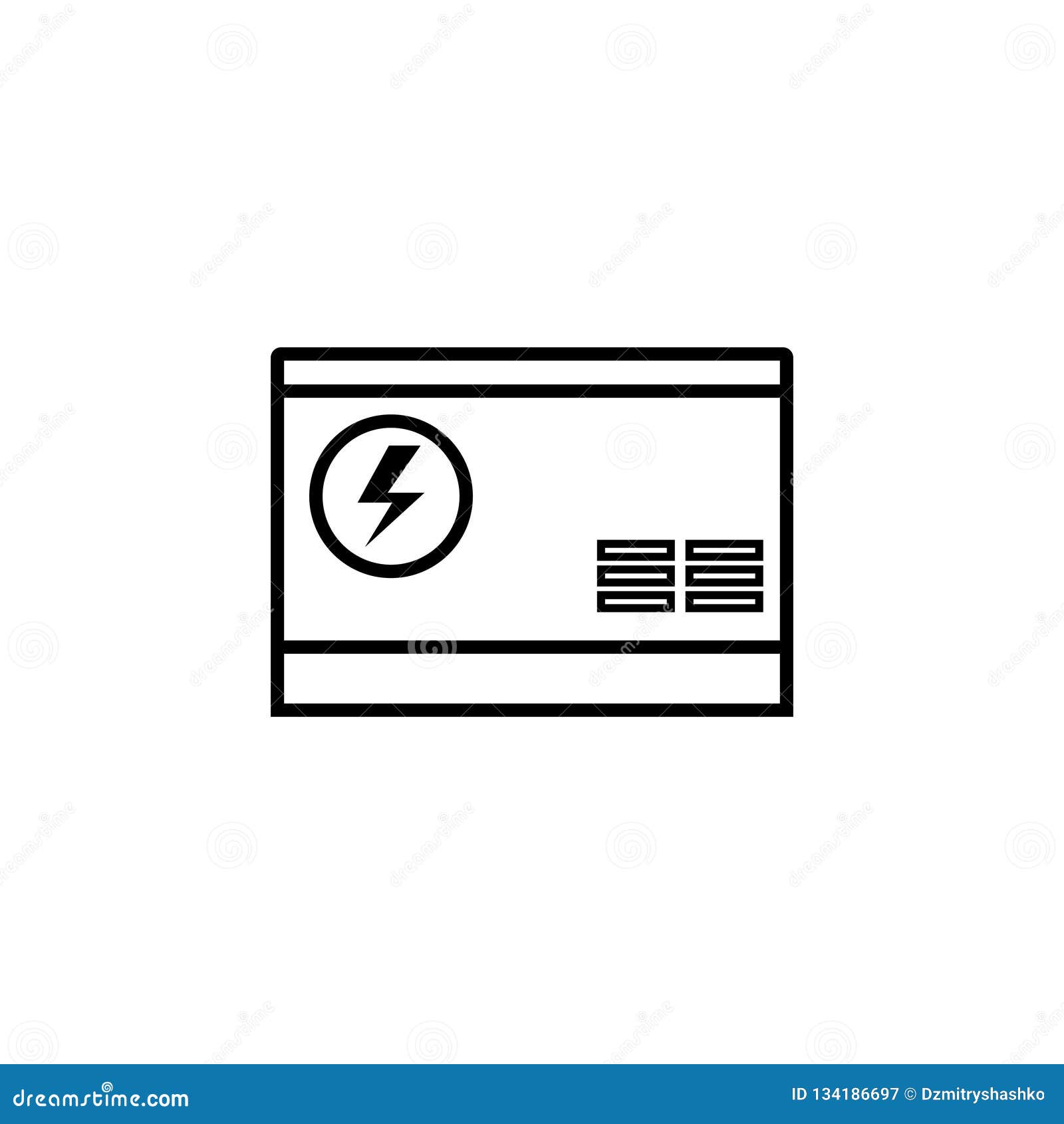Electric Home Generator Outline Icon