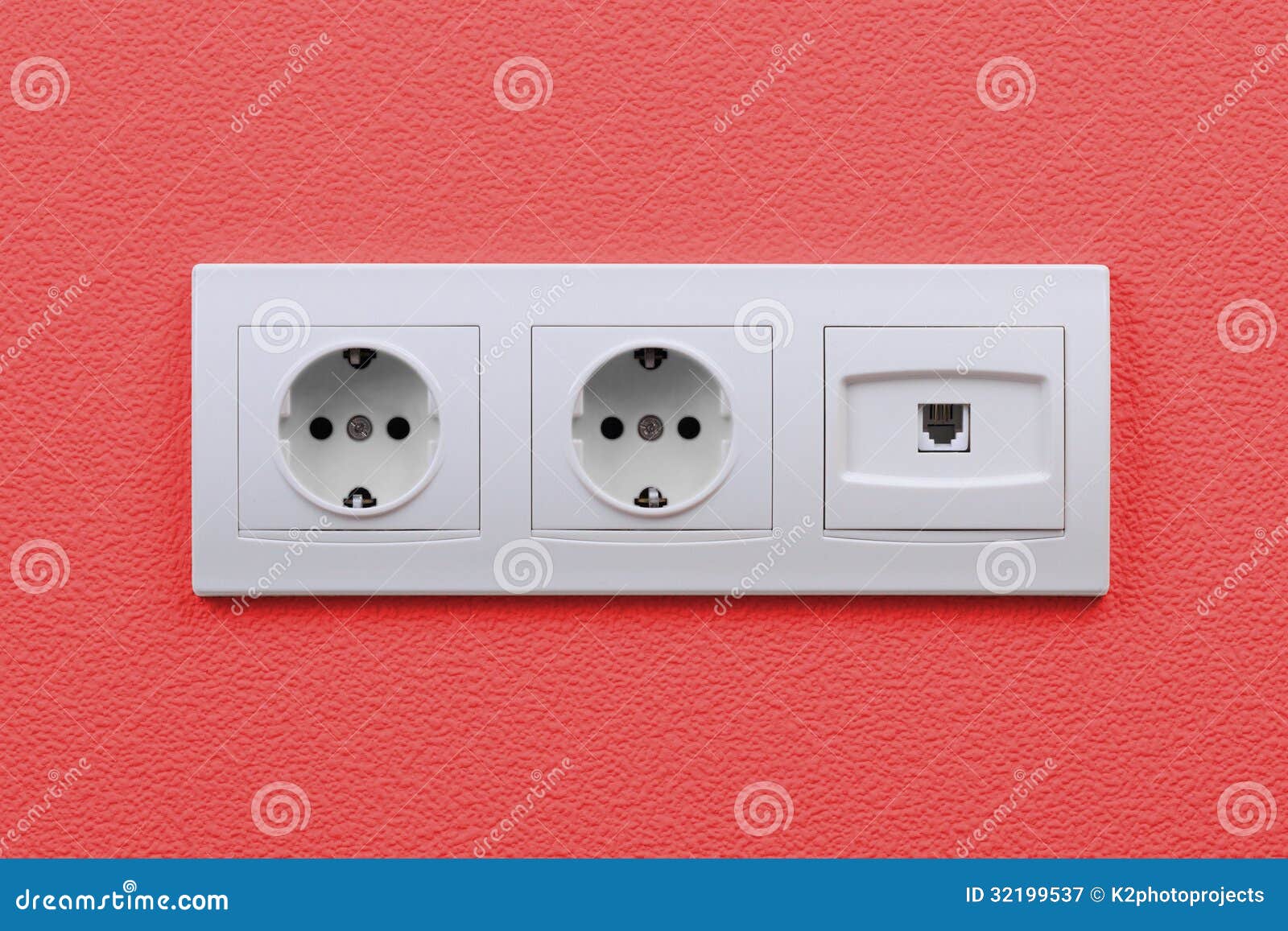 Electric and Outlets on Wall Stock Image Image of outlet