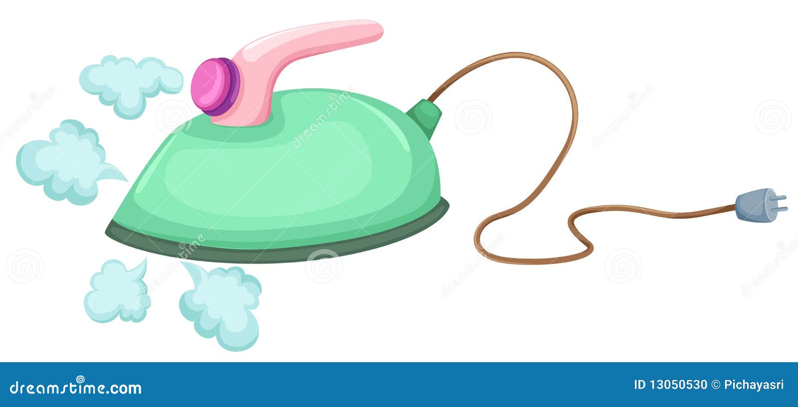 Electric Iron Cartoon Vector And Illustration, Black And White, Hand Drawn, Sketch Style