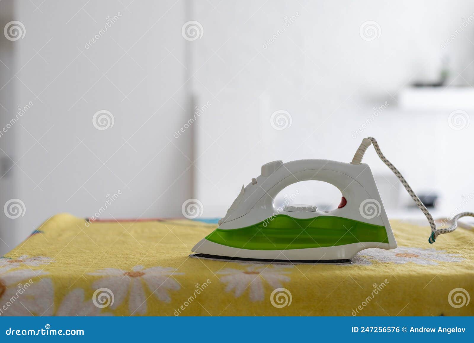 Electric Iron. . the Ironing Board Ignited. Stock Photo Image of