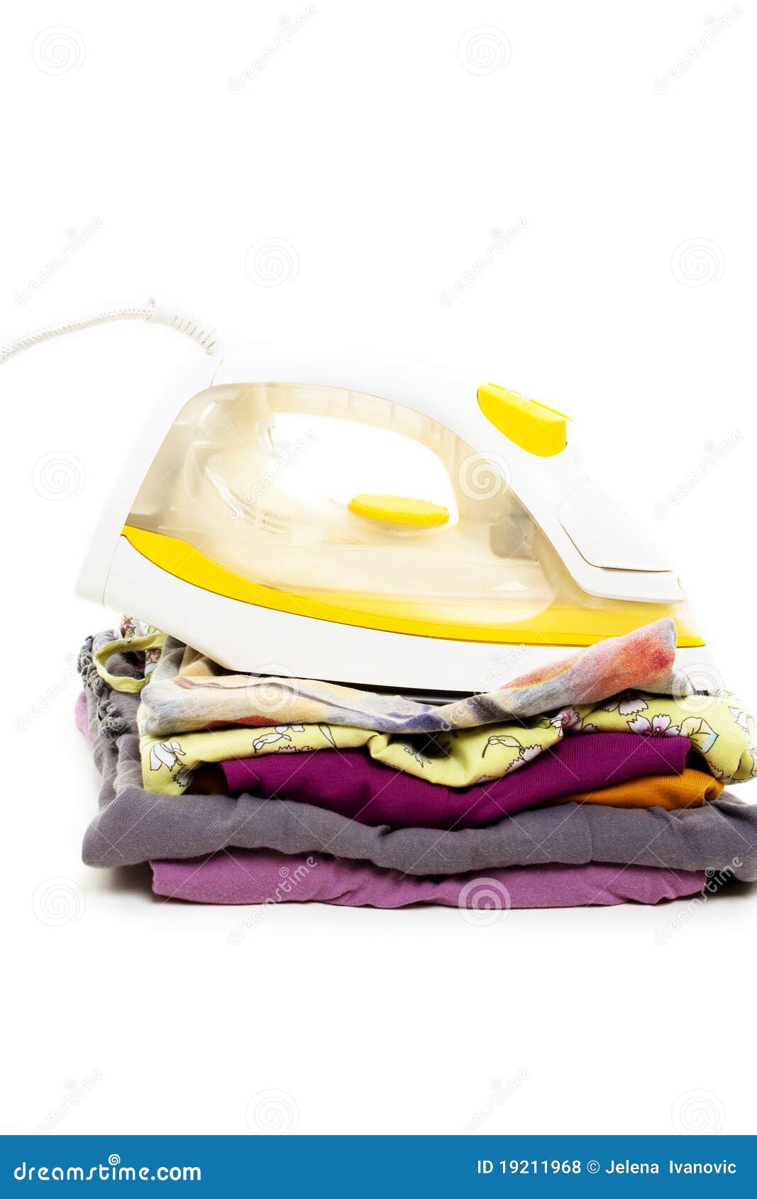 Electric iron and laundry stock photo. Image of modern 19211968