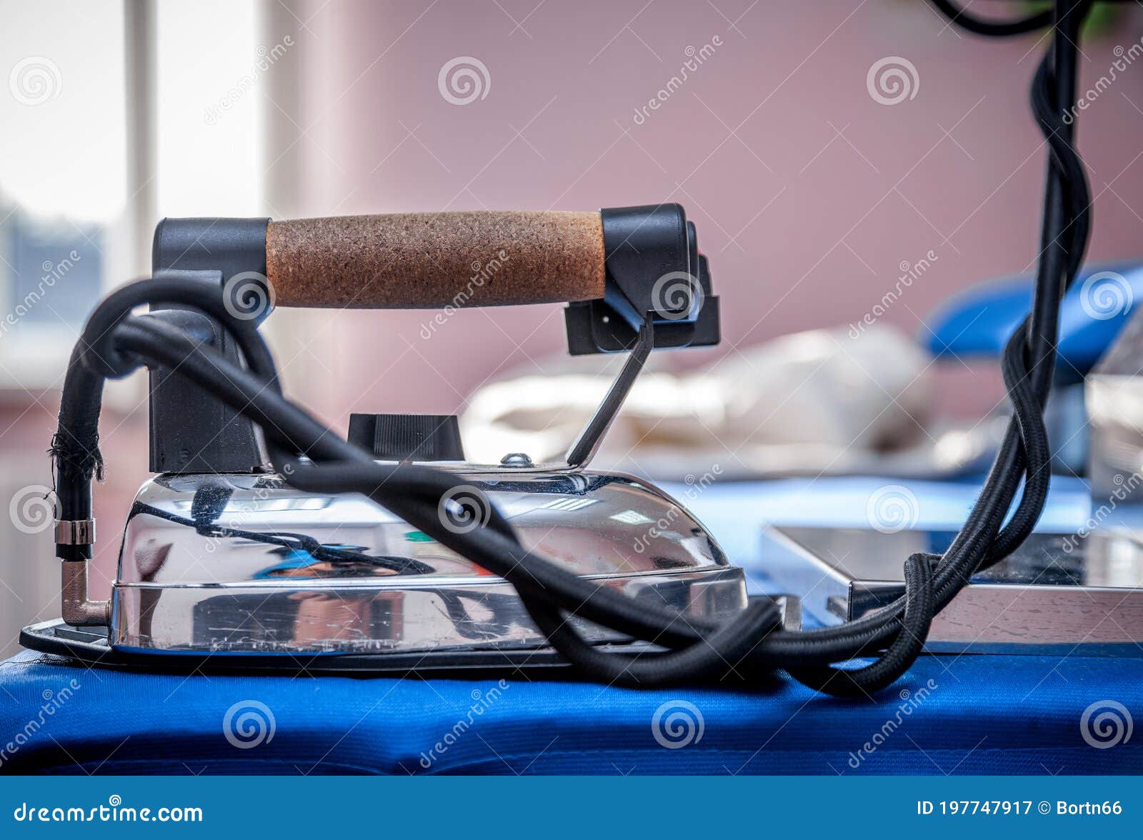 Electric Iron in a Sewing Stock Image Image of clean