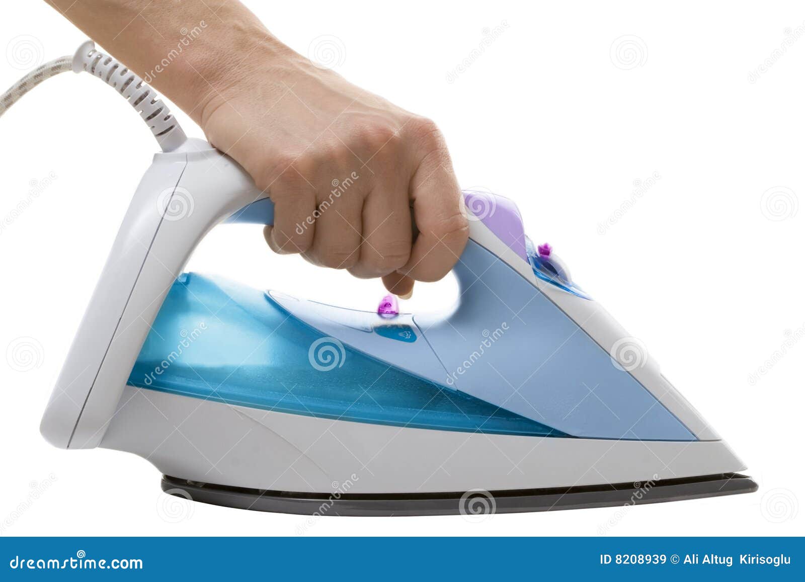 Electric Iron in Use Closeup Stock Image Image of pressing, cord 8208939