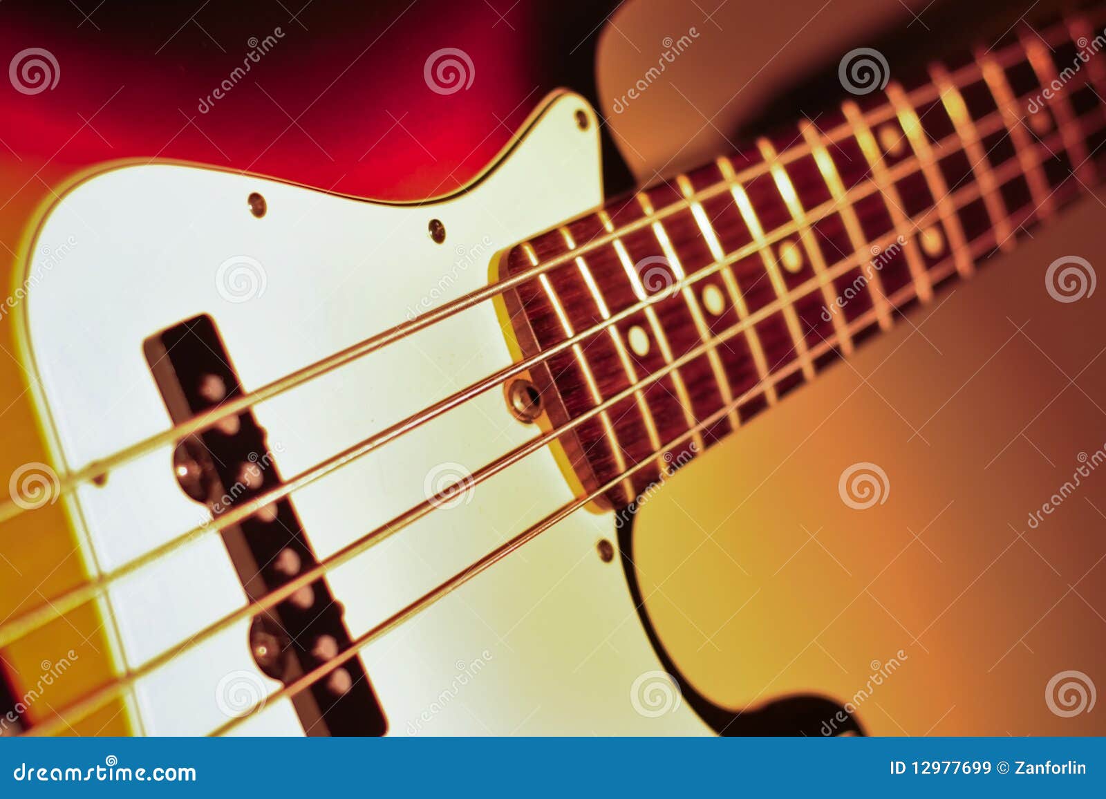 Electric Jazz Bass on a Dramatic Light Stock Image Image of guitar