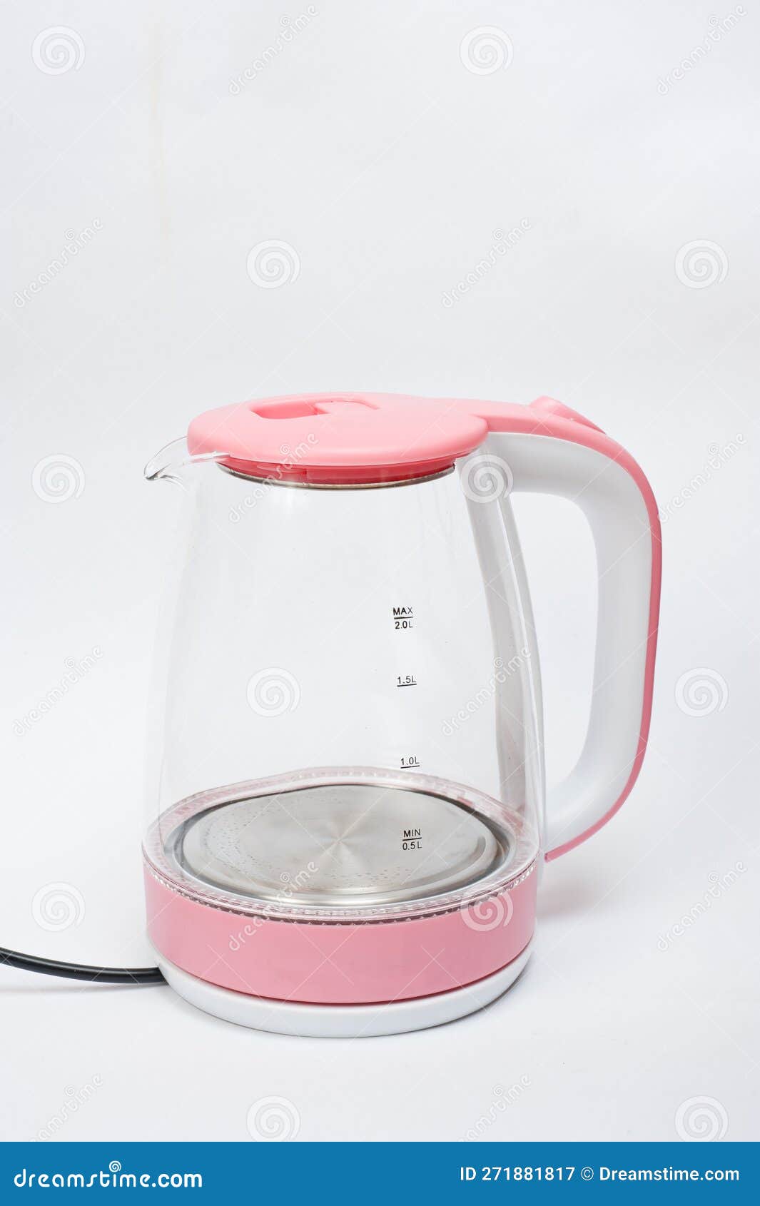 Electric Kettle Plastic with a Glass Flask for Boiling Water Stock Image Image of beverage