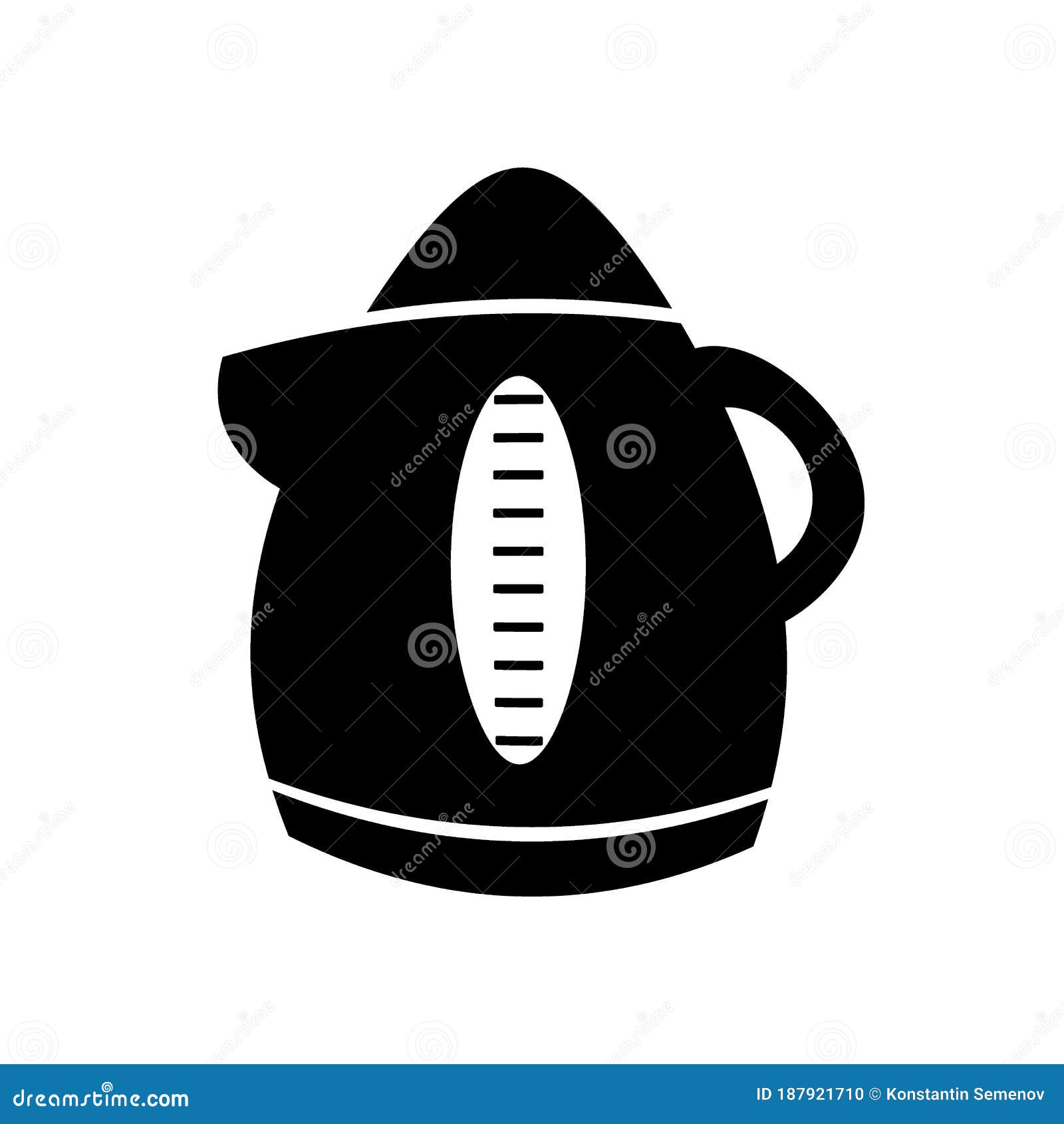 Electric Kettle Symbol Icon Stock Illustration Illustration of black