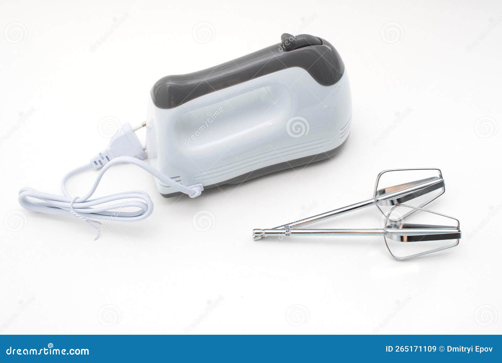 Electric Kitchen Hand Mixer Isolated on White. Stock Image Image of