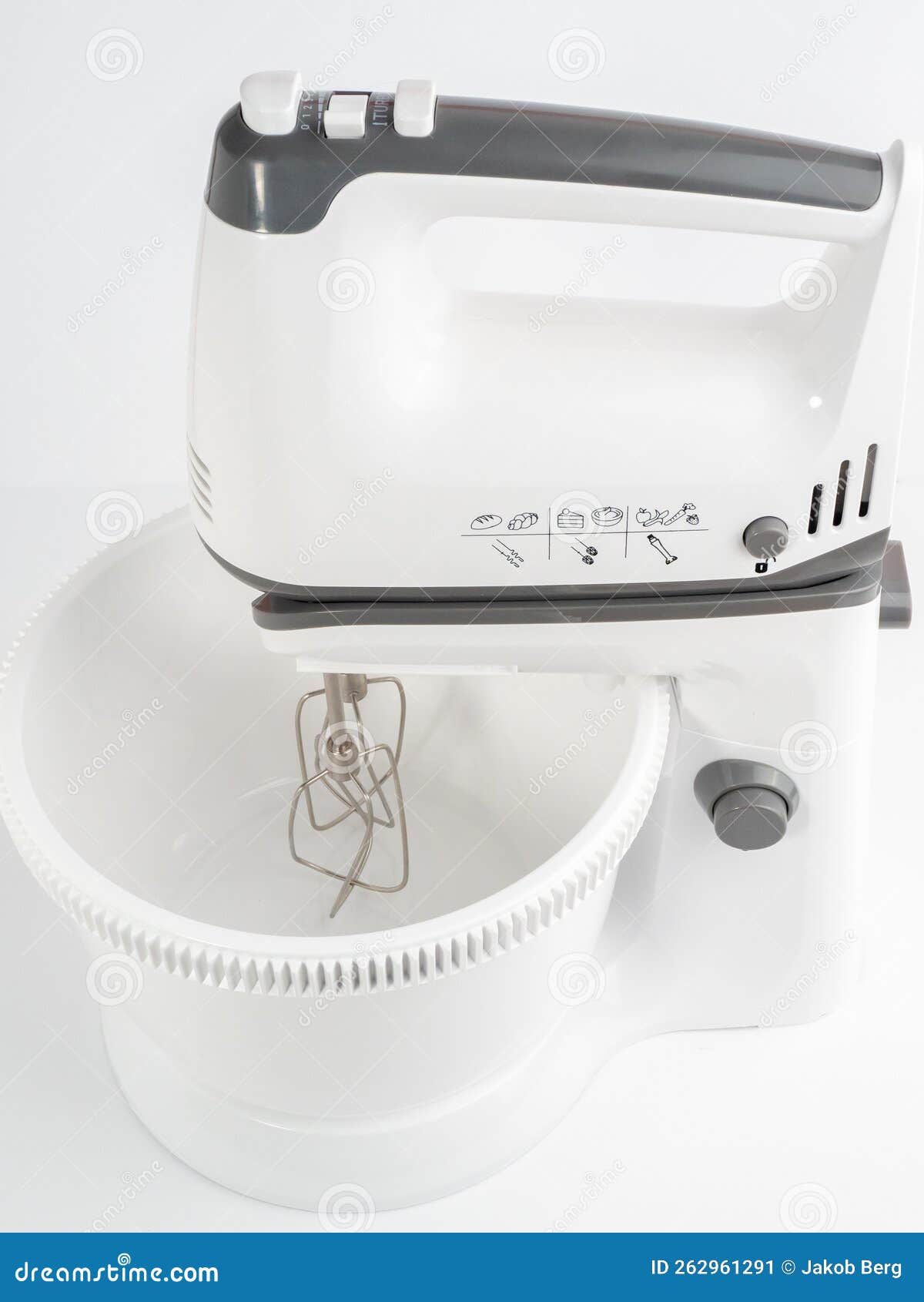 Electric Kitchen Mixer on a White Background. Stock Image Image of