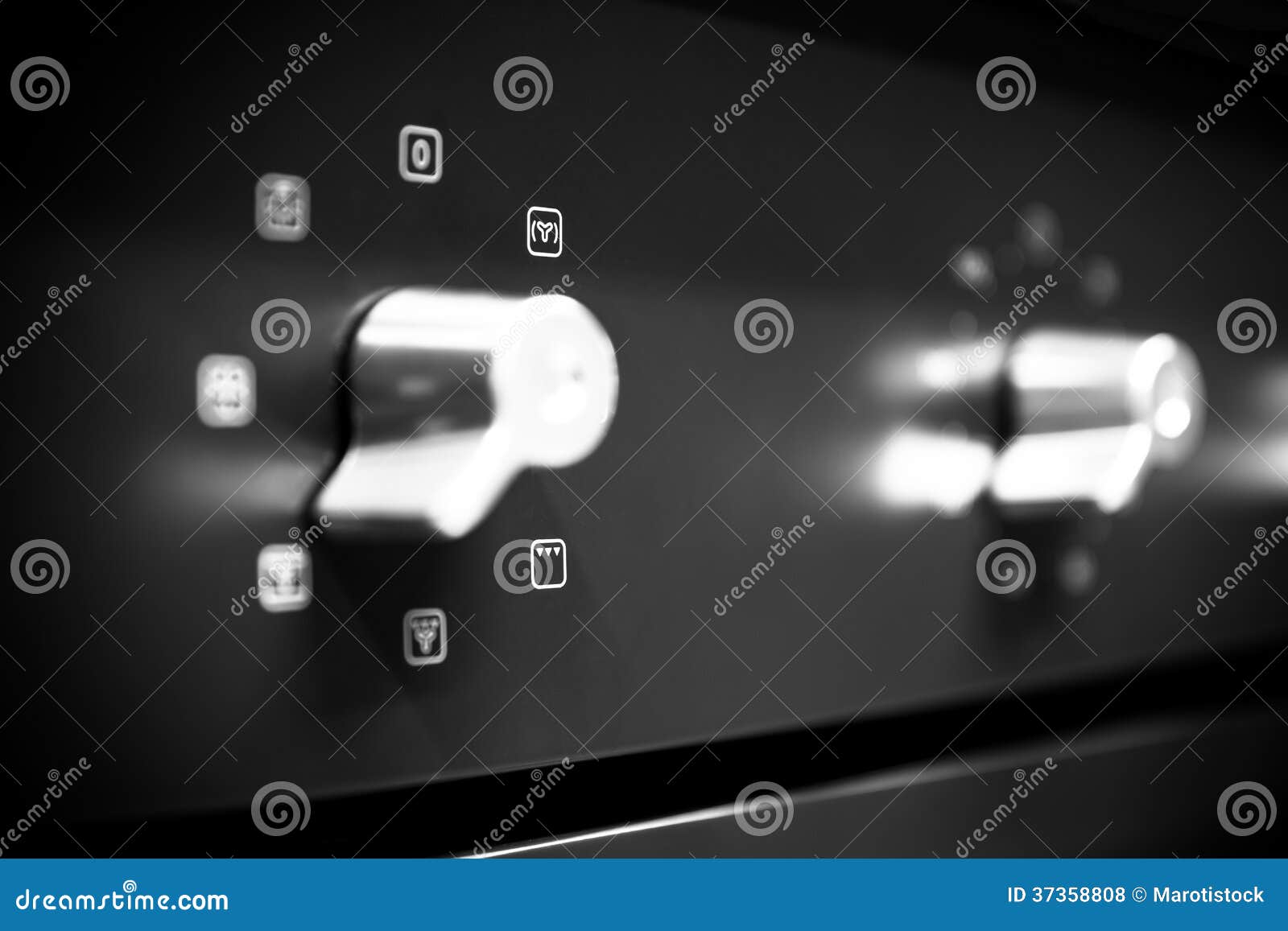 Electric Kitchen Stove Control Switch Stock Photo Image of program