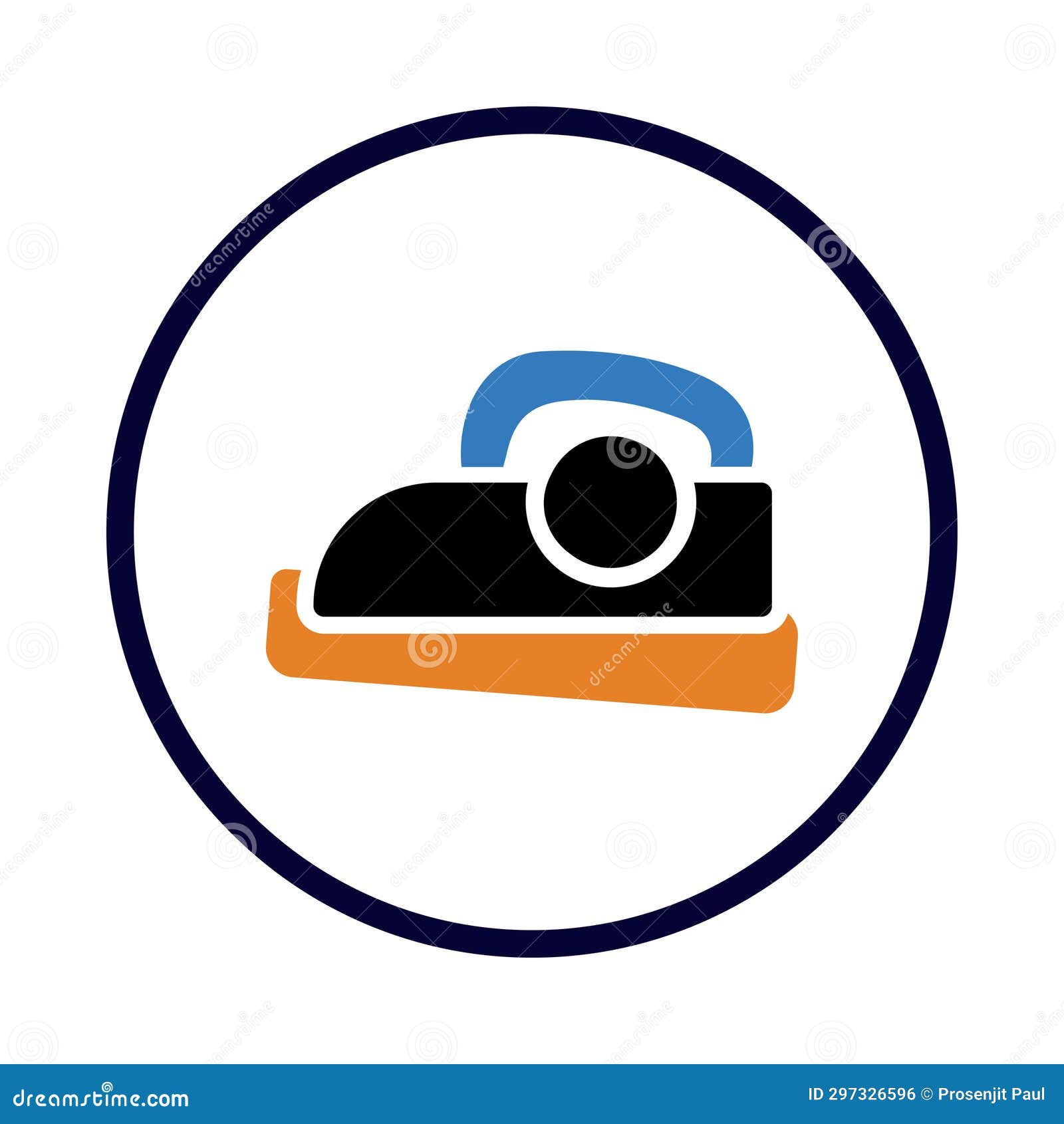 Electric Laundry Iron Machine Icon Stock Vector Illustration of house