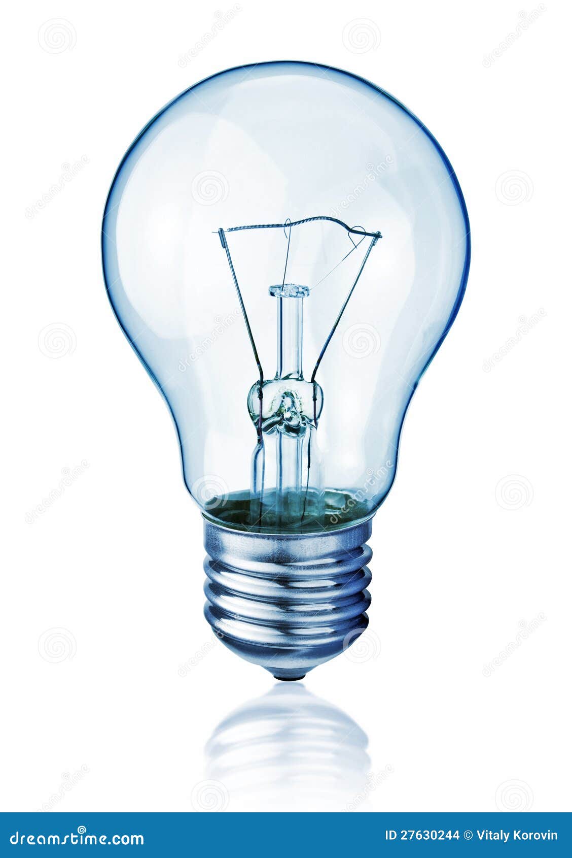 Electric Light Bulb stock photo. Image of blue, tungsten 27630244