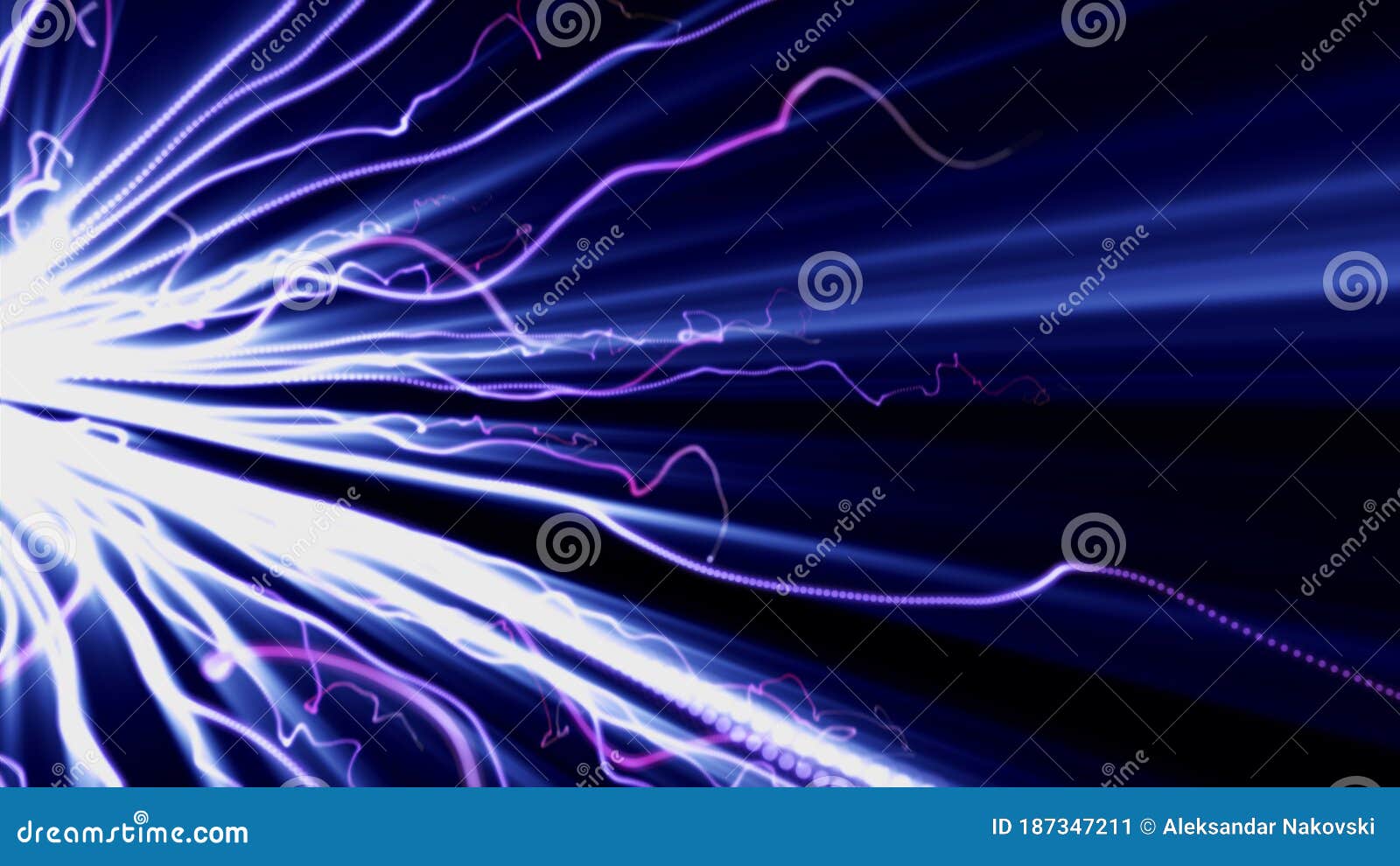 Electric Light Plasma Abstract Background Stock Illustration