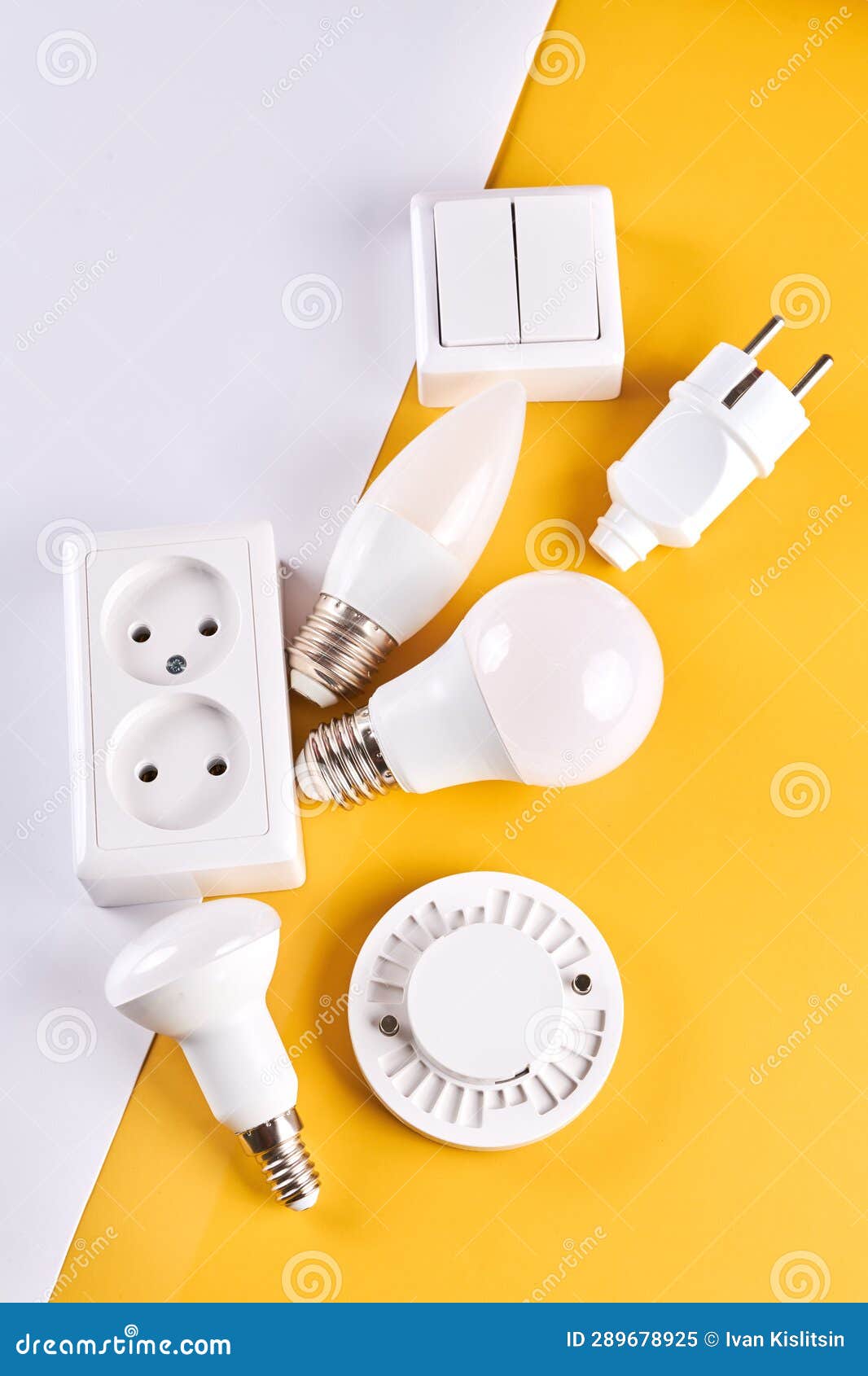 Electric Light Set with Dimmer Switch, Controllable Lighting. Saving