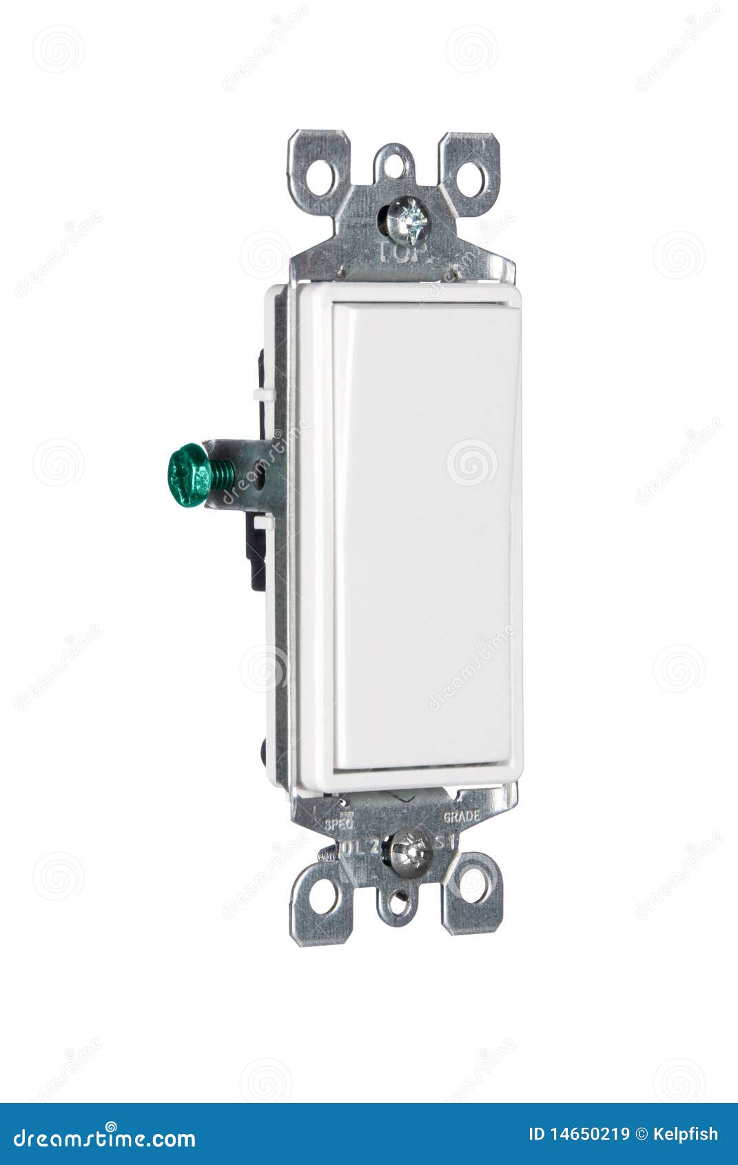 Electric light switch stock image. Image of indoors, isolated 14650219