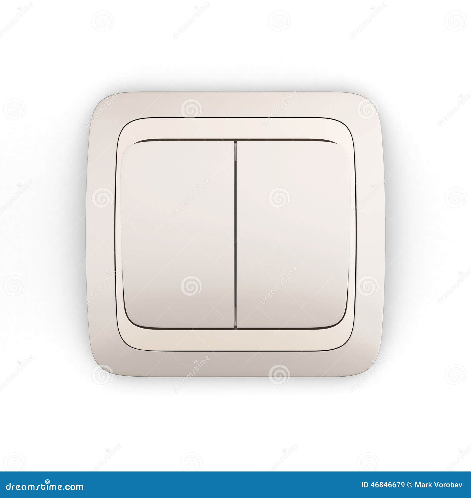 Electric Light Switch Double Stock Illustration Illustration of