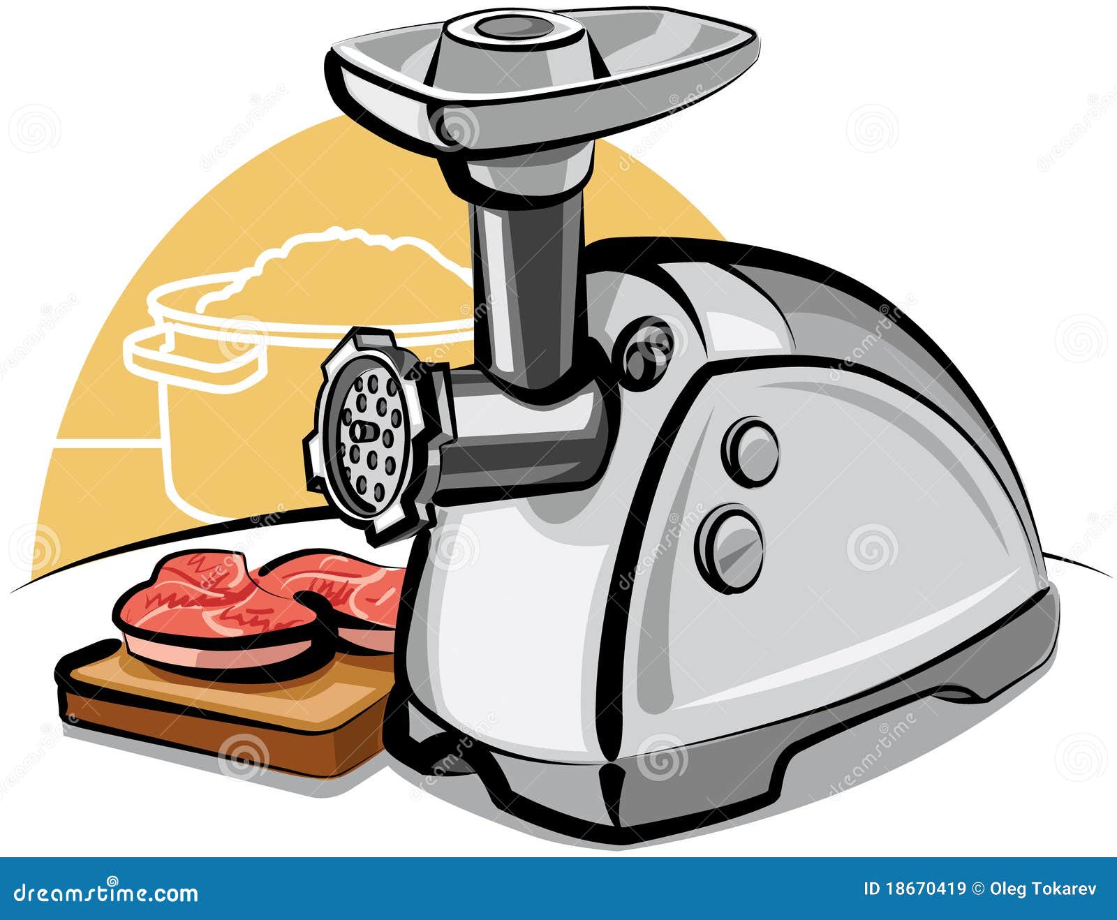 Electric meat grinder stock vector. Illustration of tool 18670419