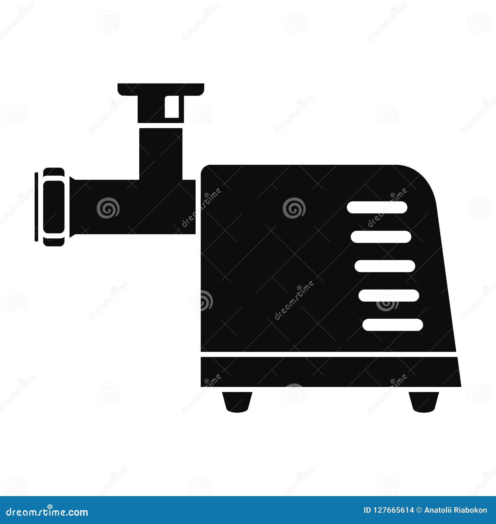 Electric Meat Grinder Icon, Simple Style Stock Vector Illustration of