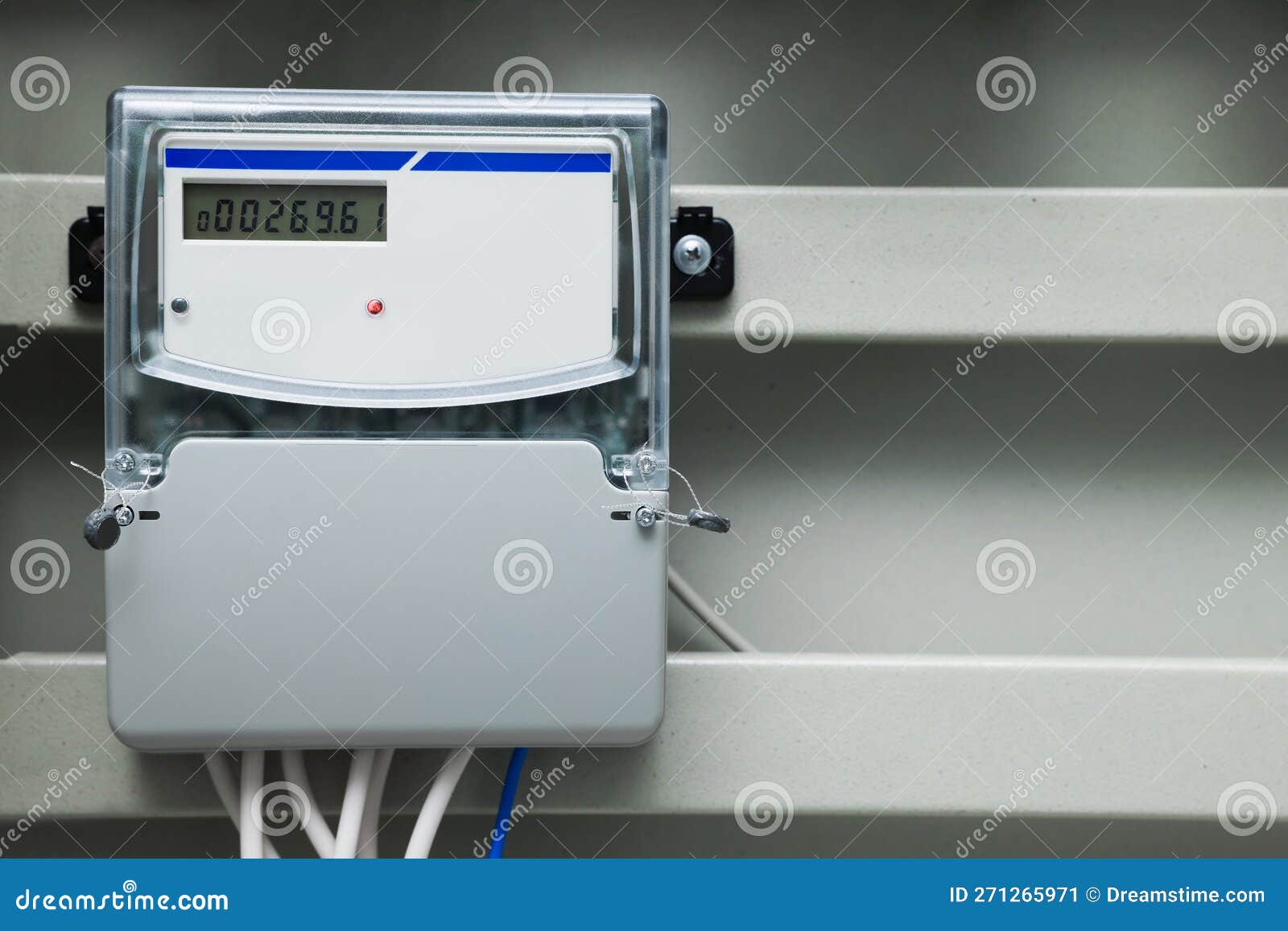 Electric Meter in Fuse Box for Power Supply, Closeup Stock Image Image of equipment, circuit