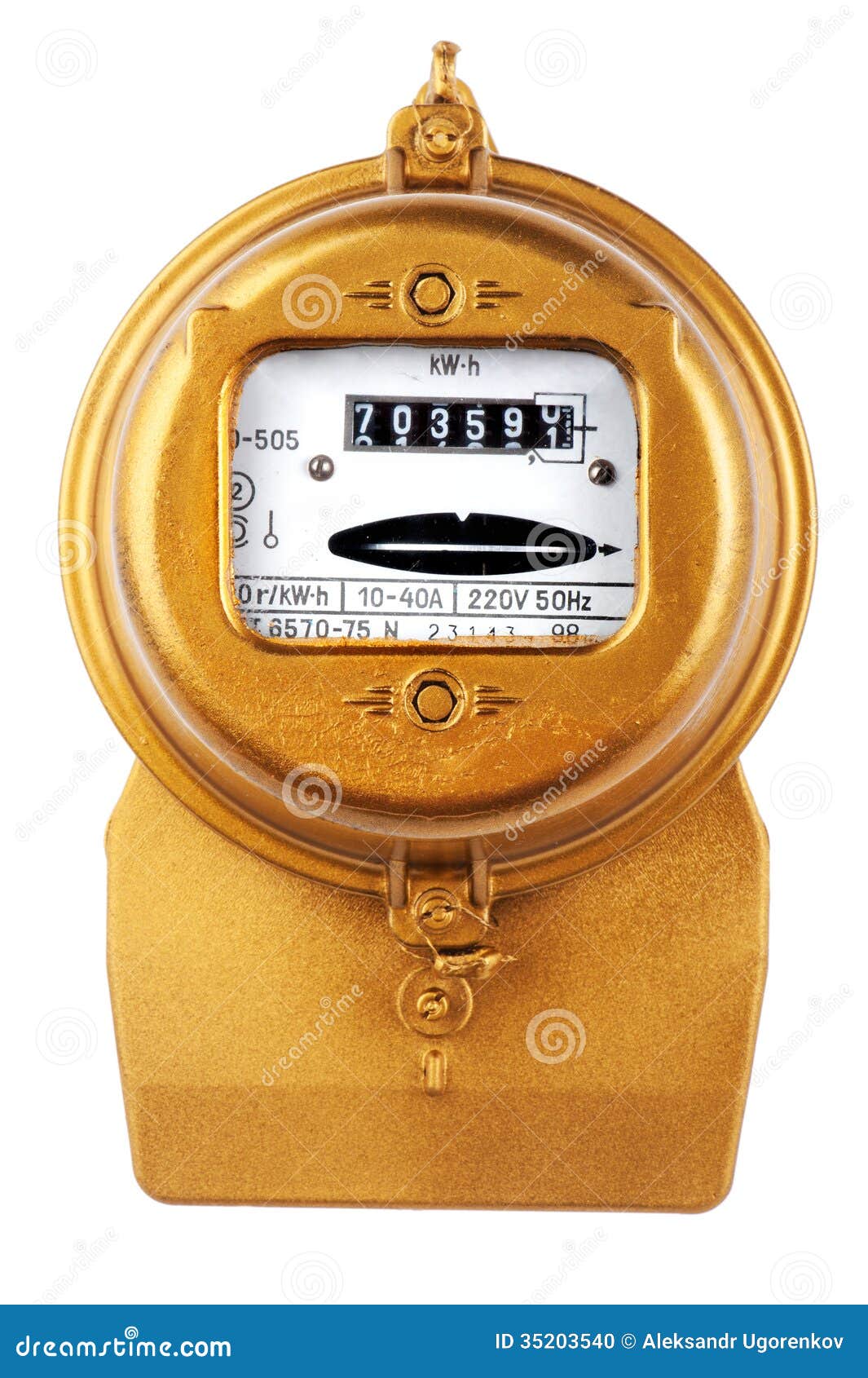 Electric meter on white stock photo. Image of kilowatts 35203540