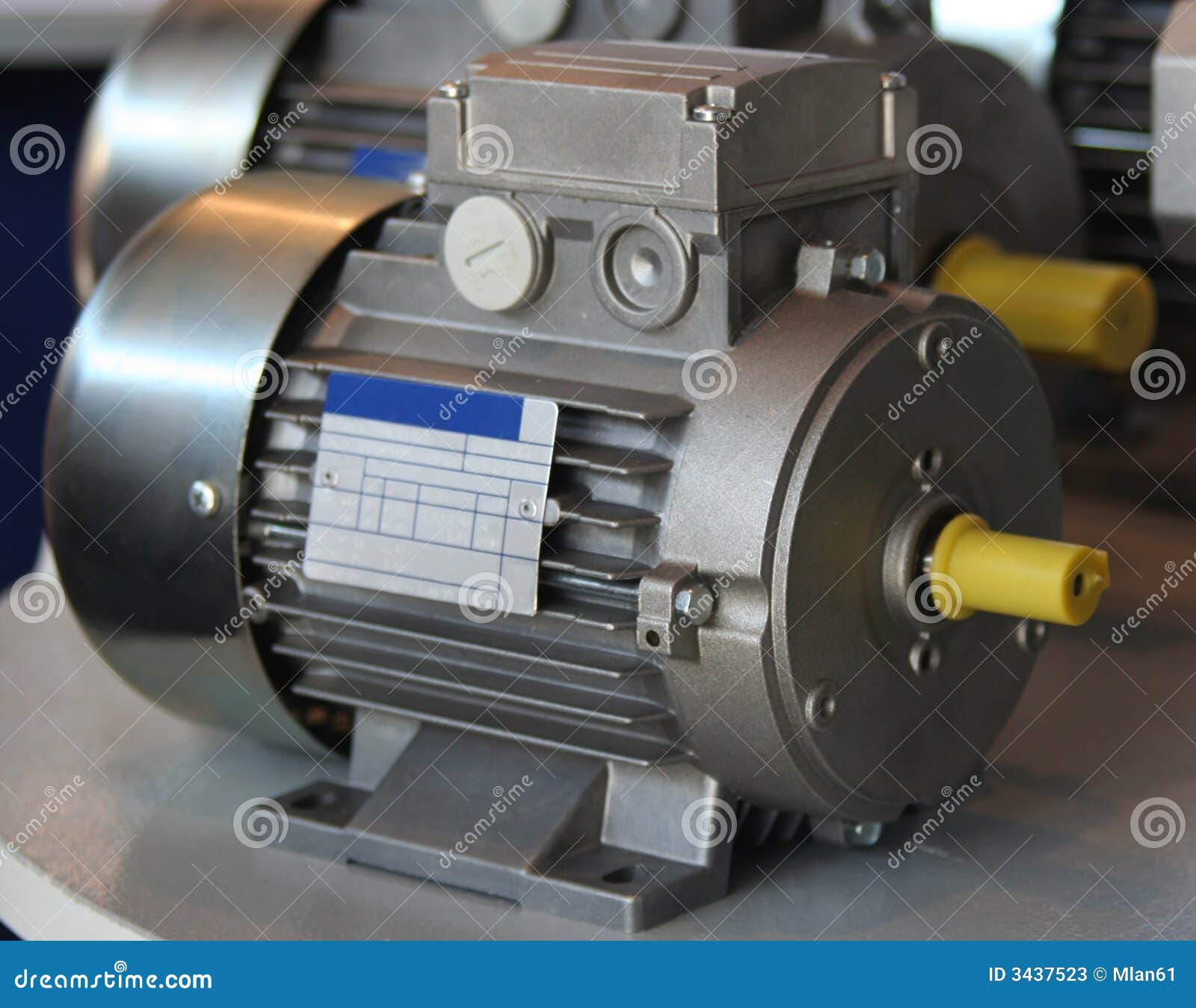 Electric motor stock image. Image of metal, volt, phase 3437523