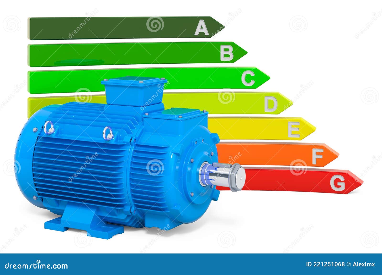 Electric motor, 3D rendering black and white isolated on white Stock  Illustration