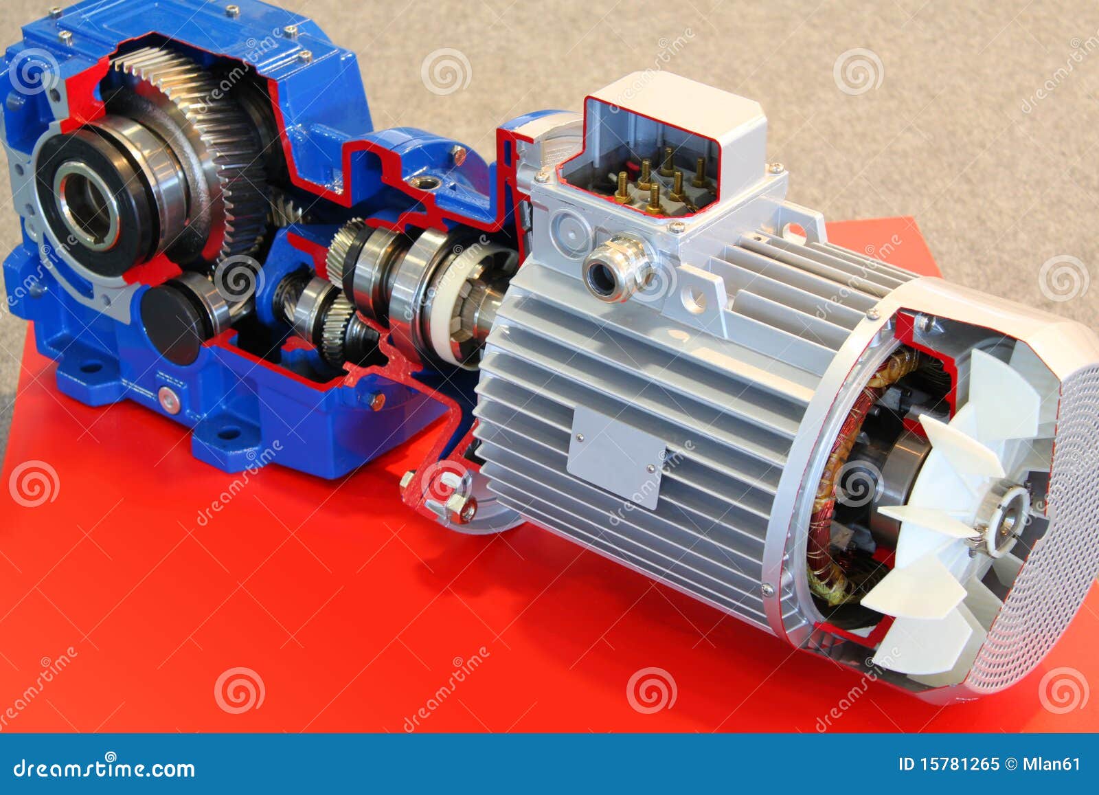 electric motor with gears