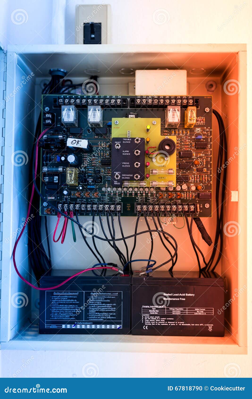Electric Outdoor Fuse Box in Soft Light Stock Photo Image of switch