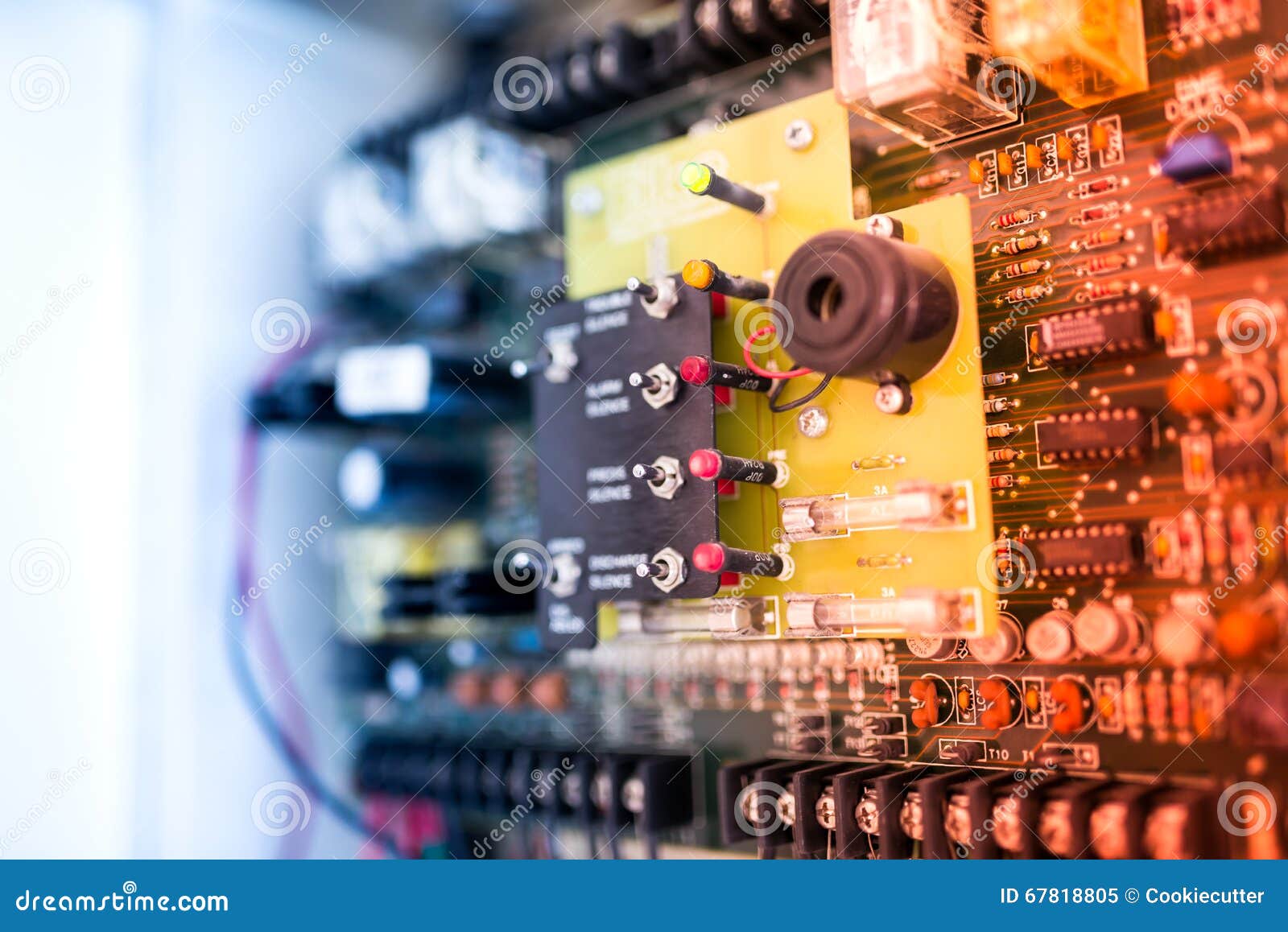 Electric Outdoor Fuse Box in Soft Light Stock Image Image of