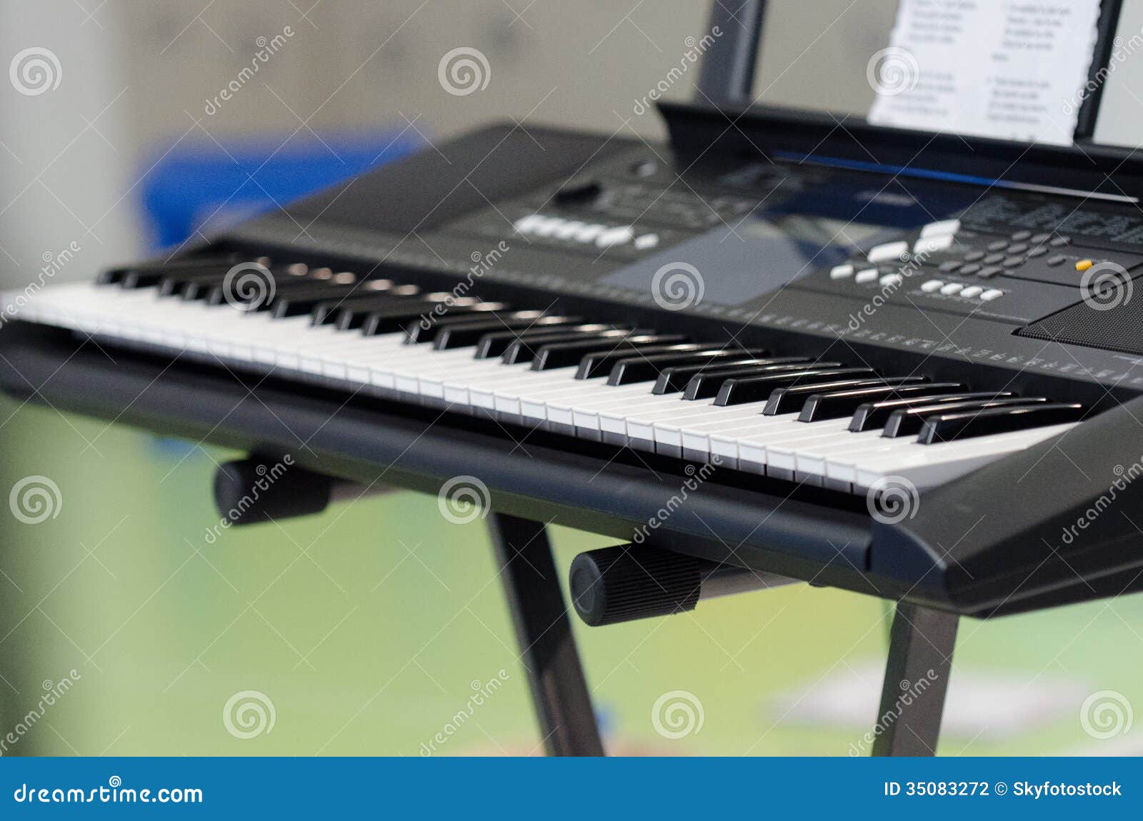 Electric piano synthesizer stock photo. Image of music 35083272