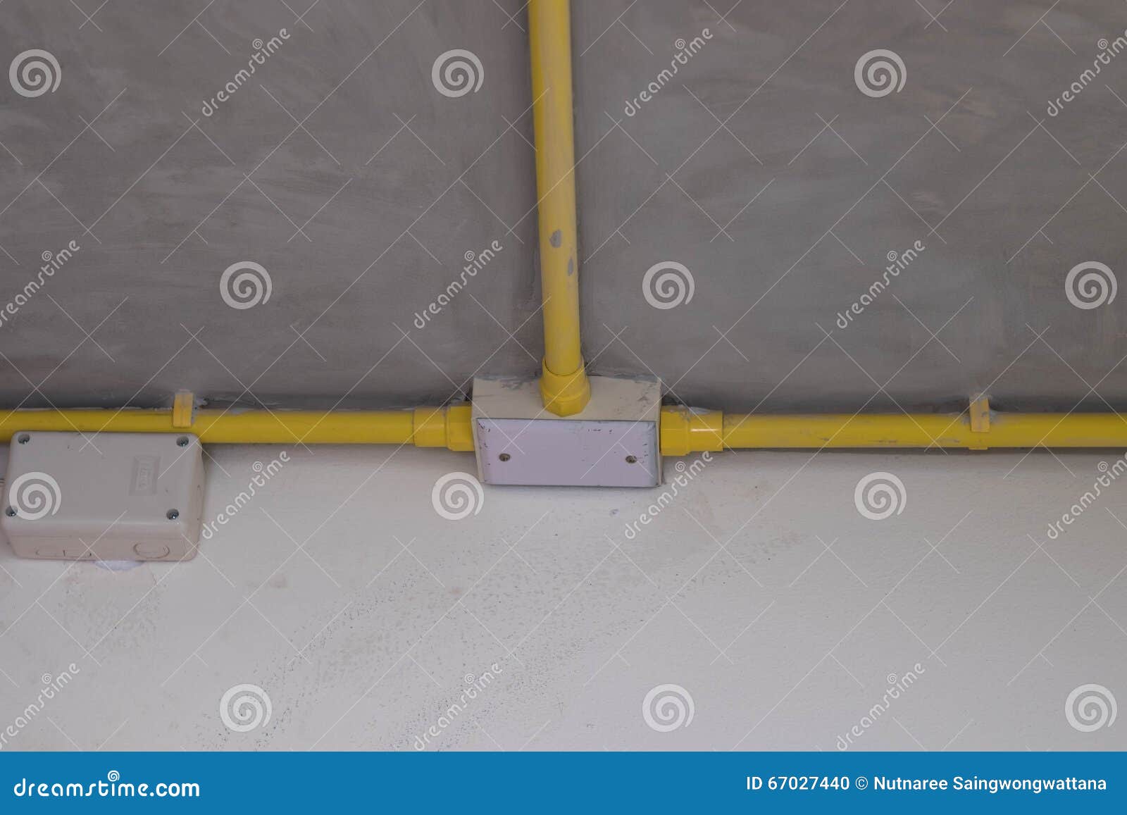 Electric Pipe Line on Celling Stock Photo Image of home, floor 67027440