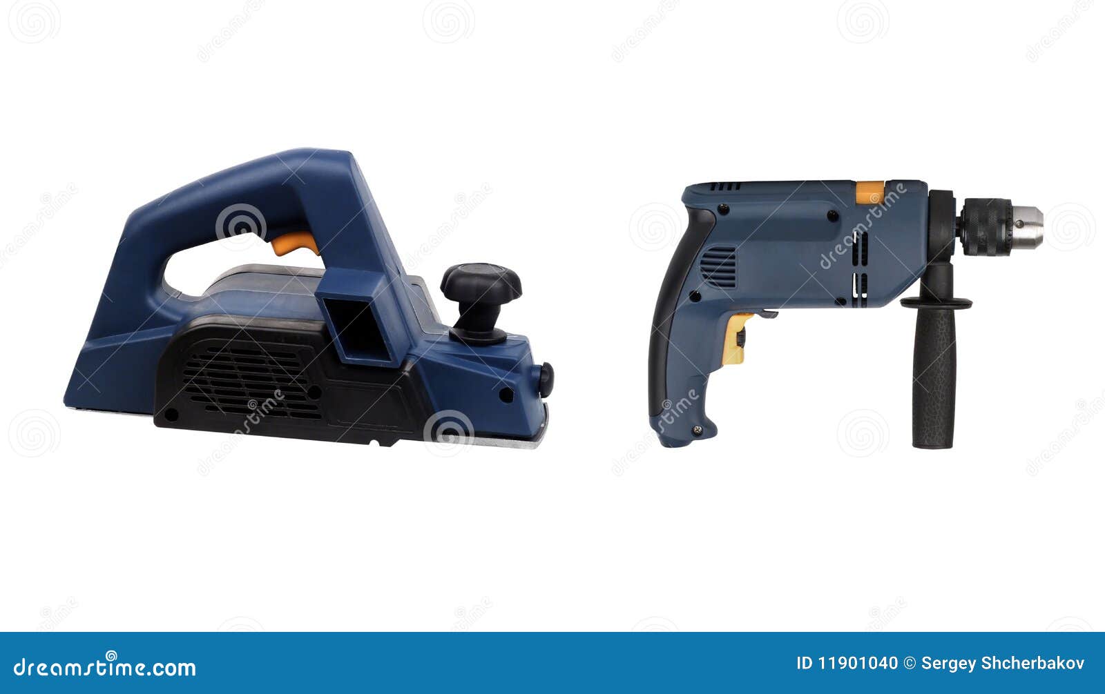 Electric Plane an Electric Drill Stock Photo Image of horizontal