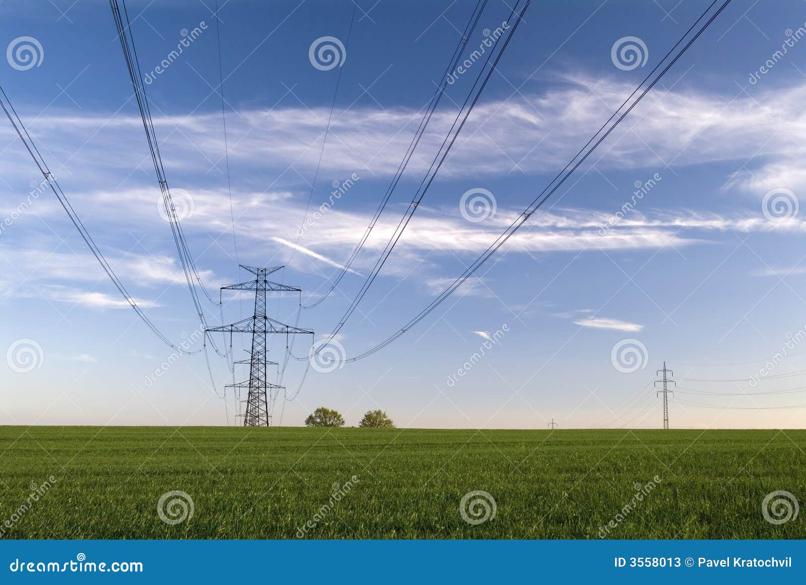 electric pole stock image image technology field 3558013