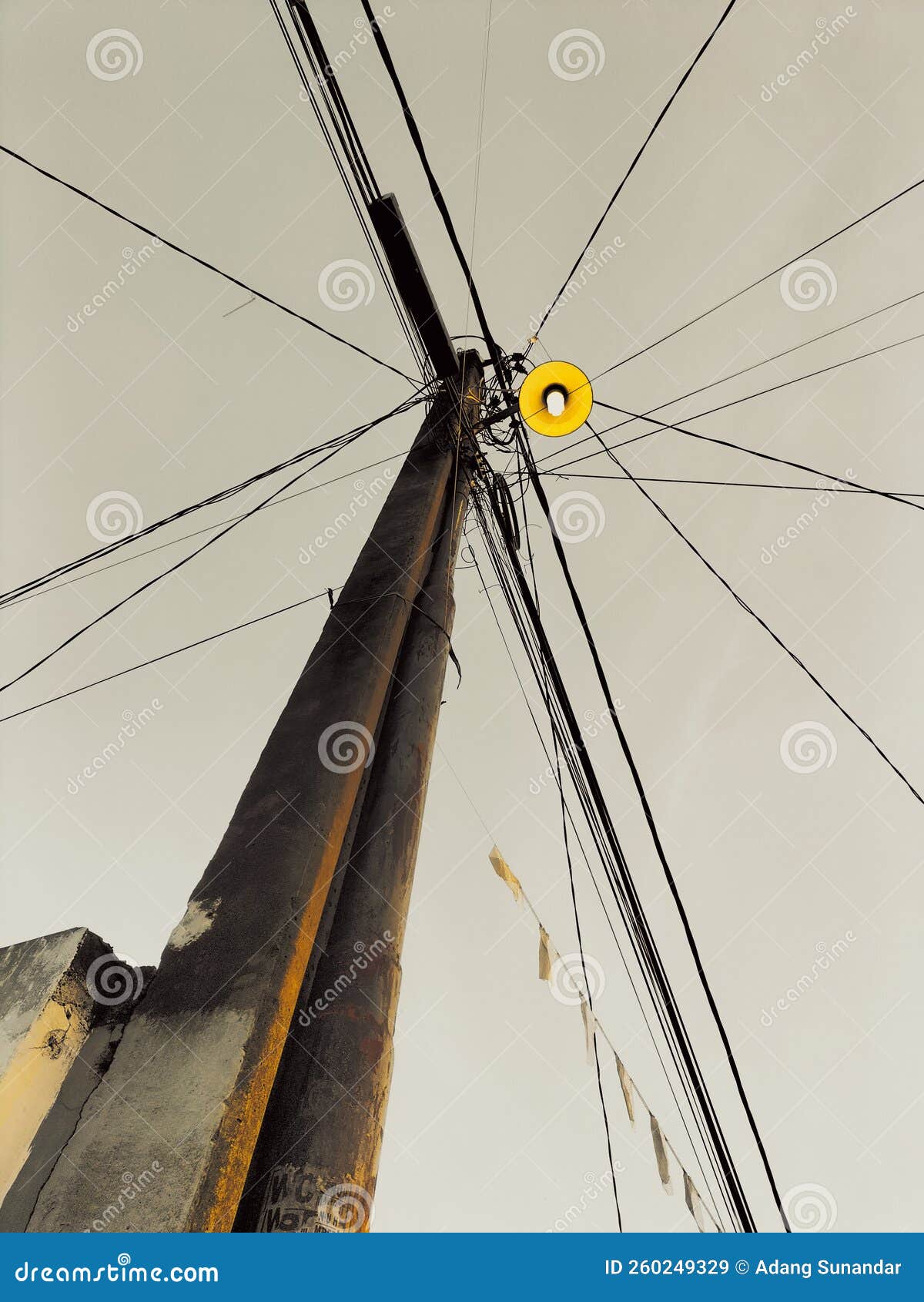 Electric Pole with Lights on Stock Image Image of lights, iron 260249329