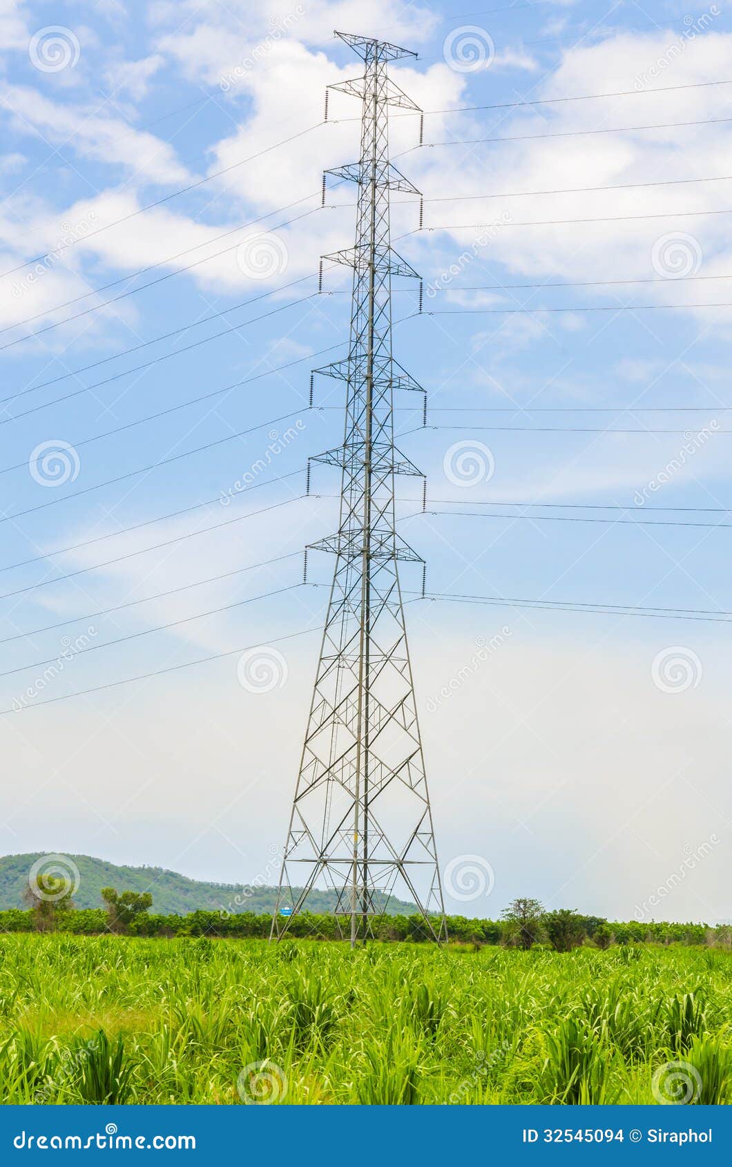 Electric post stock photo. Image of mountain, line, energy 32545094