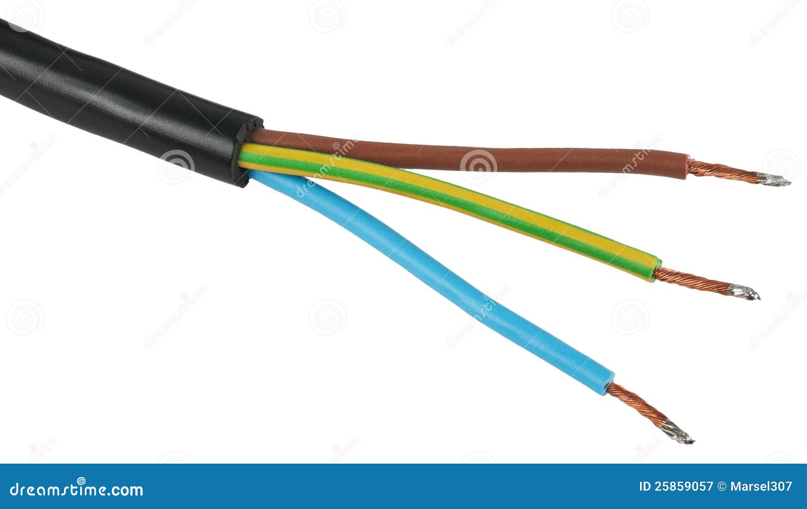 Electric power cable stock image. Image of brown, line 25859057