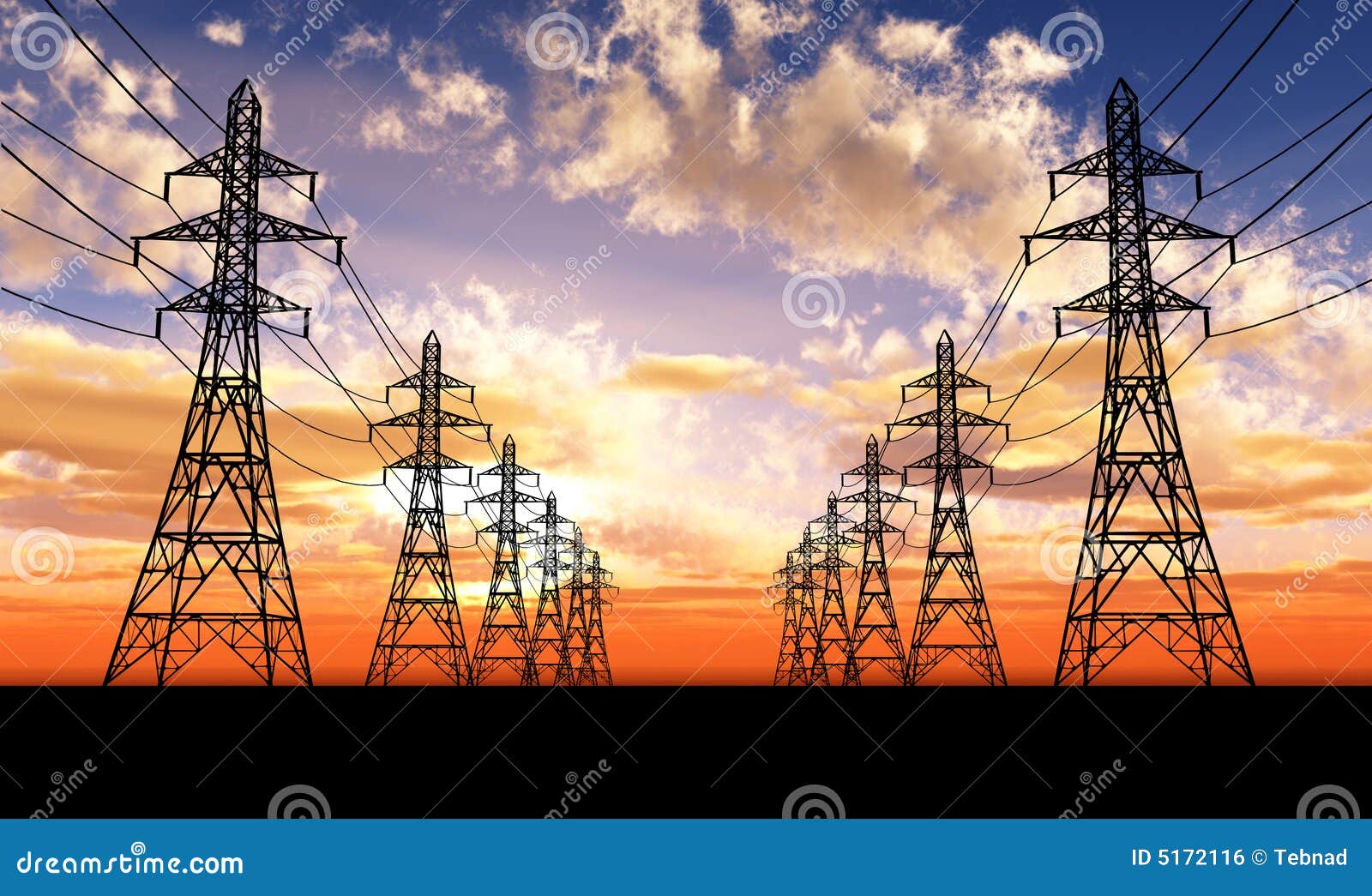 Electric power lines stock photo. Image of electrical 5172116