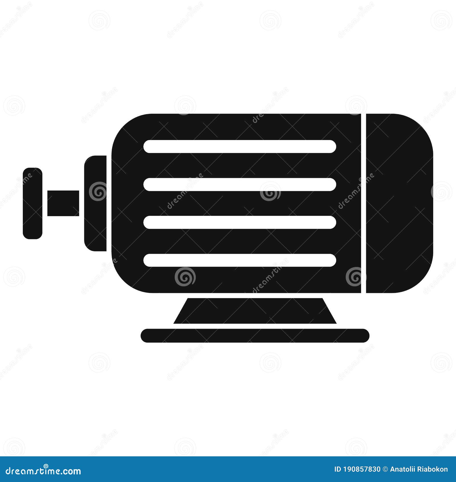 Power Motor Logo With Piston And Turbocharger Stock Photography